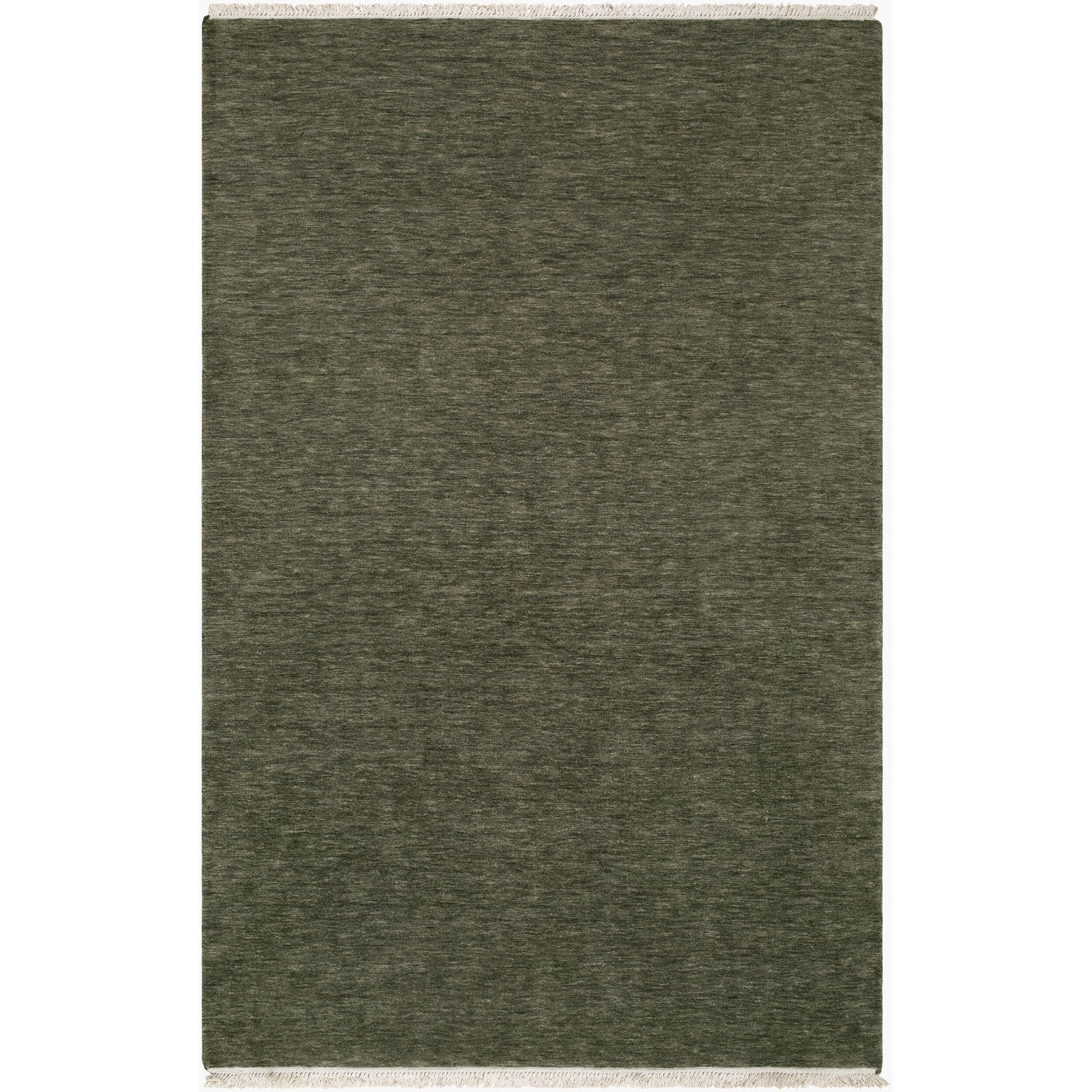 Evergreen Wool Rug in Olive Green