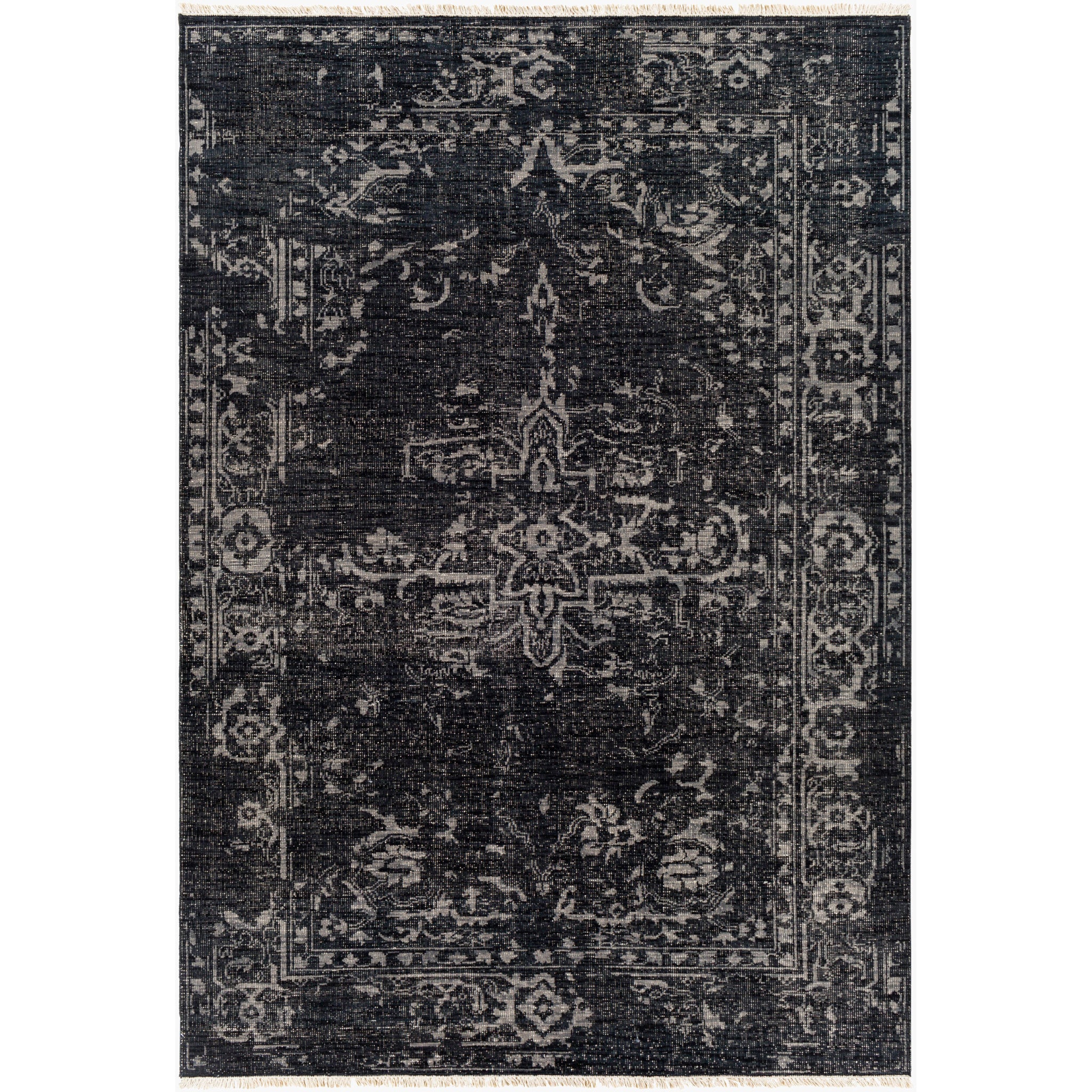 Festival Wool Rug in Black-1