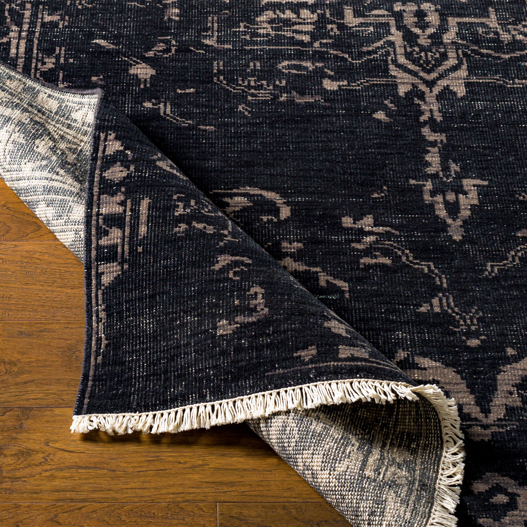 Festival Wool Rug in Black-3