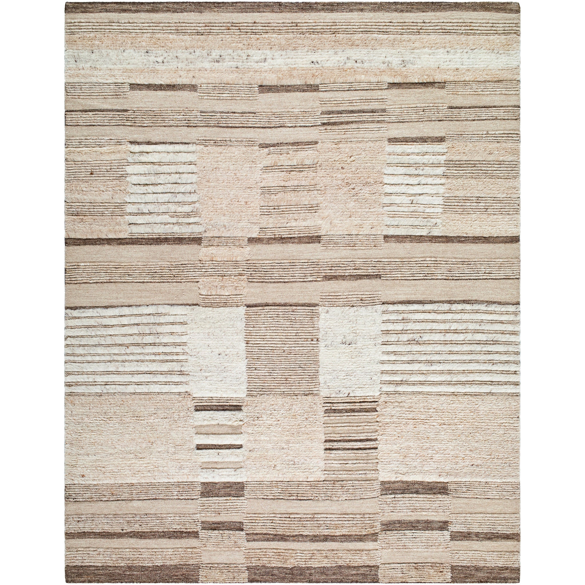 Folklore Wool Rug in Beige-1