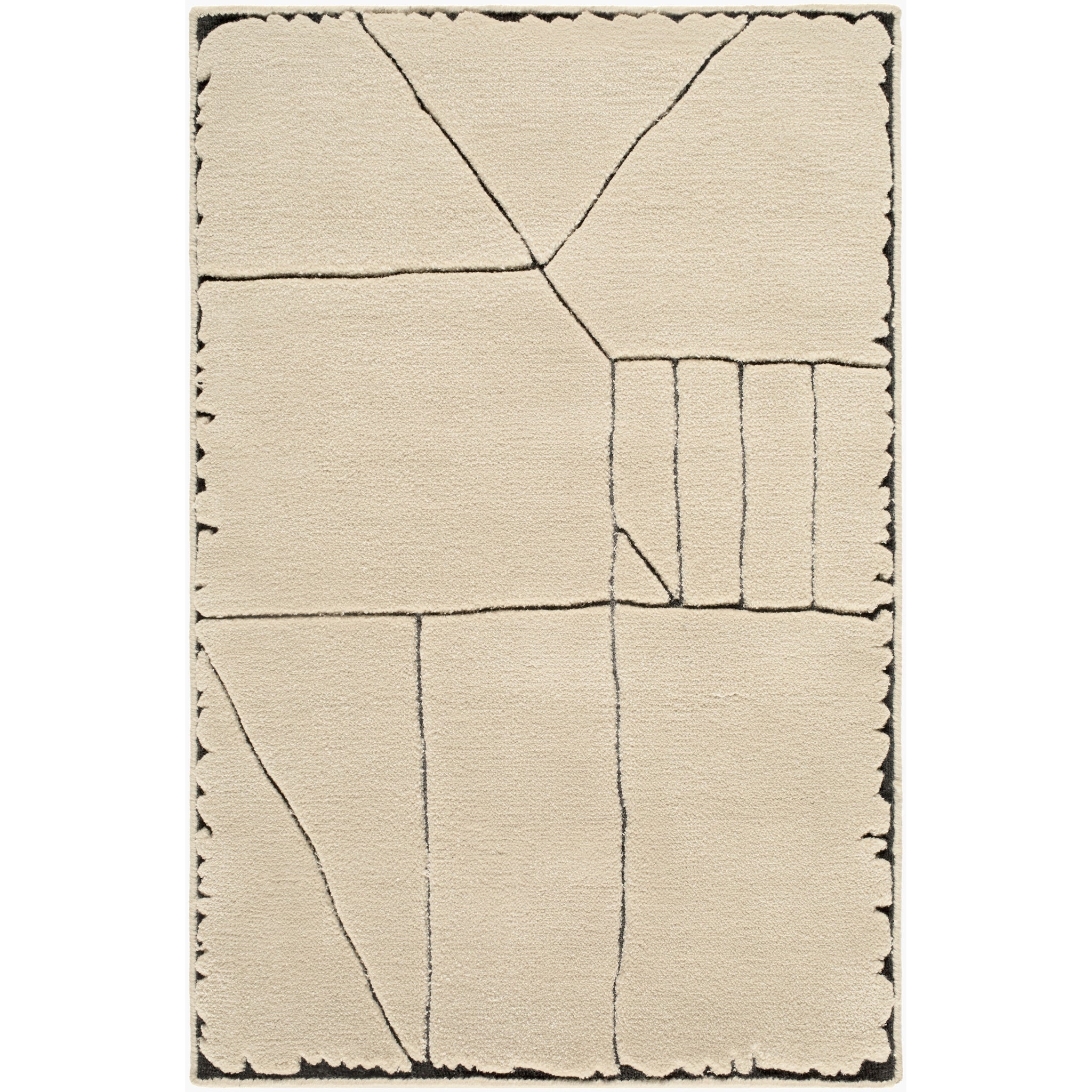 Prive Wool Rug in Ivory-1