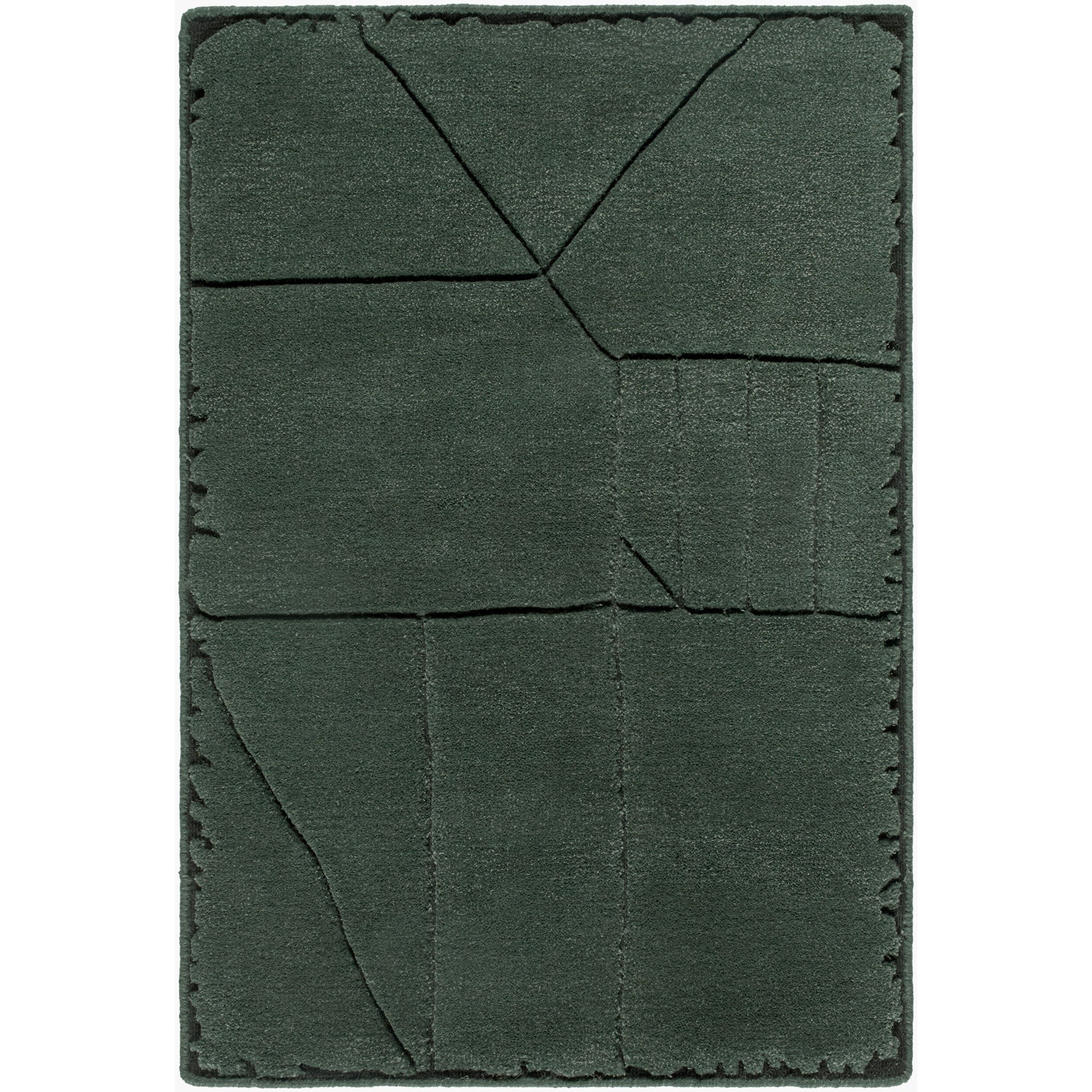 Prive Wool Rug in Forest Green-1
