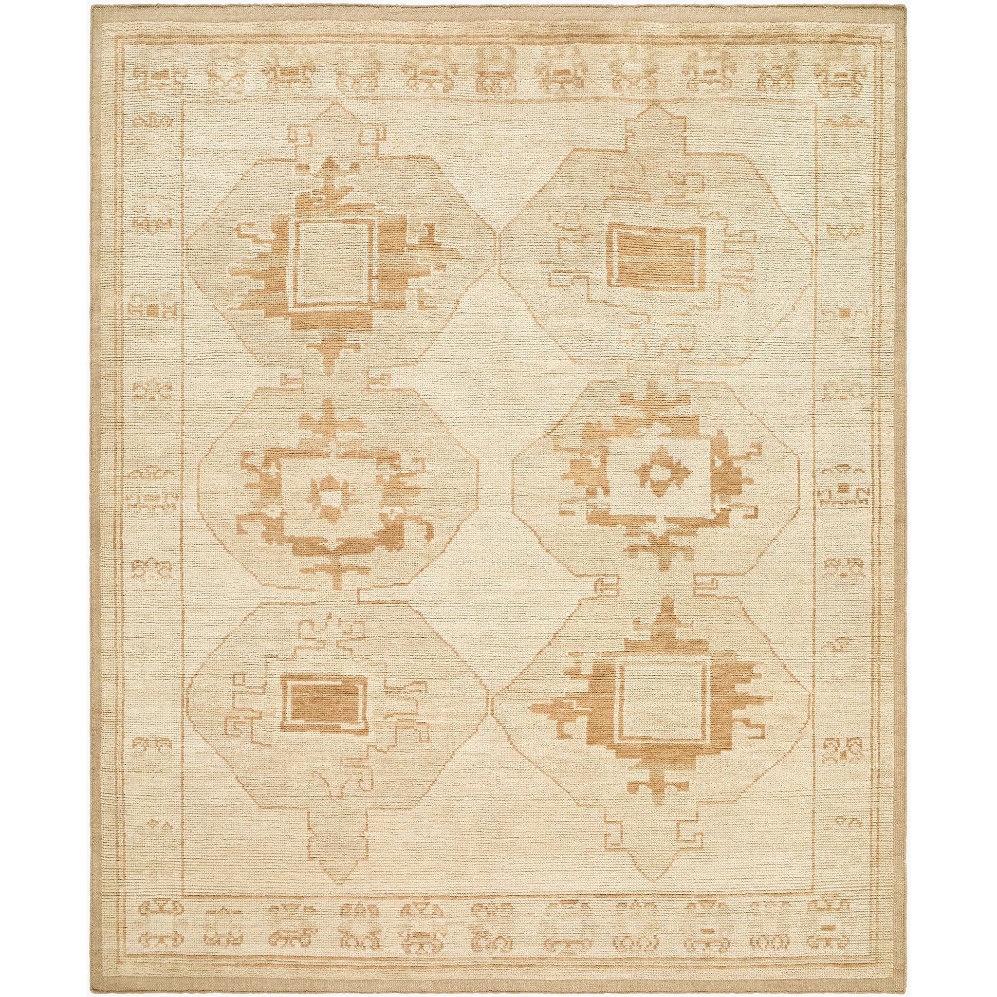 Besni Wool Rug in Ivory-1