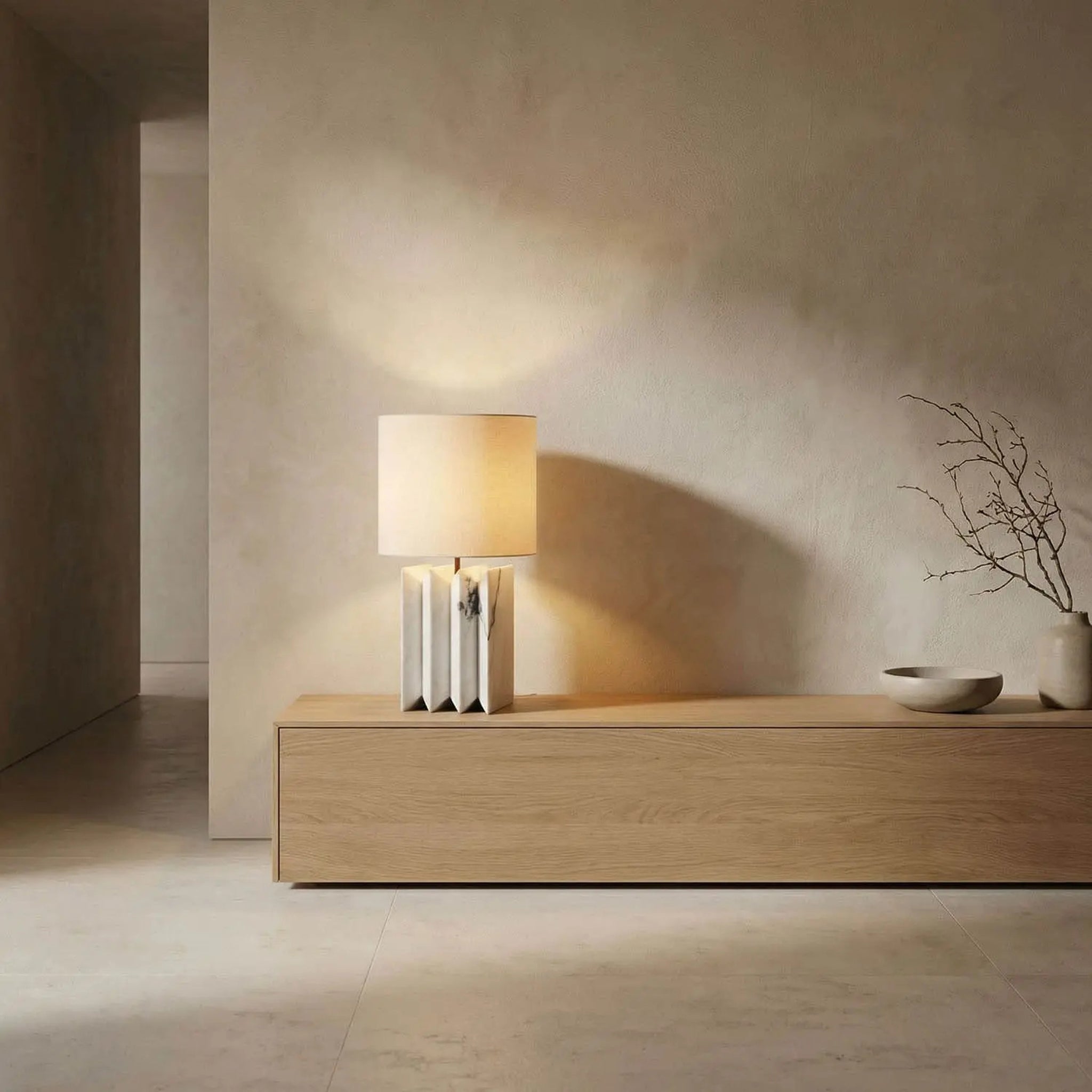 Jman Lamp with Silk Shade-2
