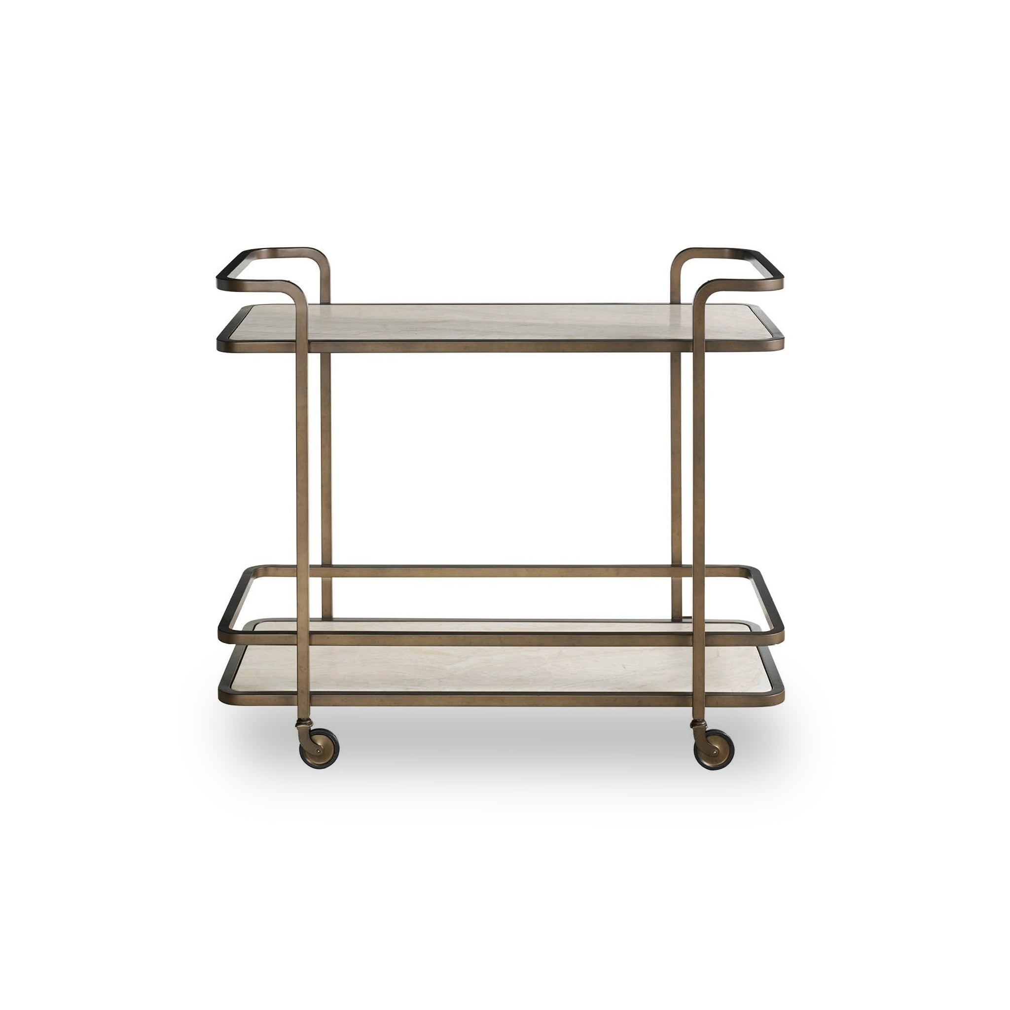 Aged Gold Bar Cart-1