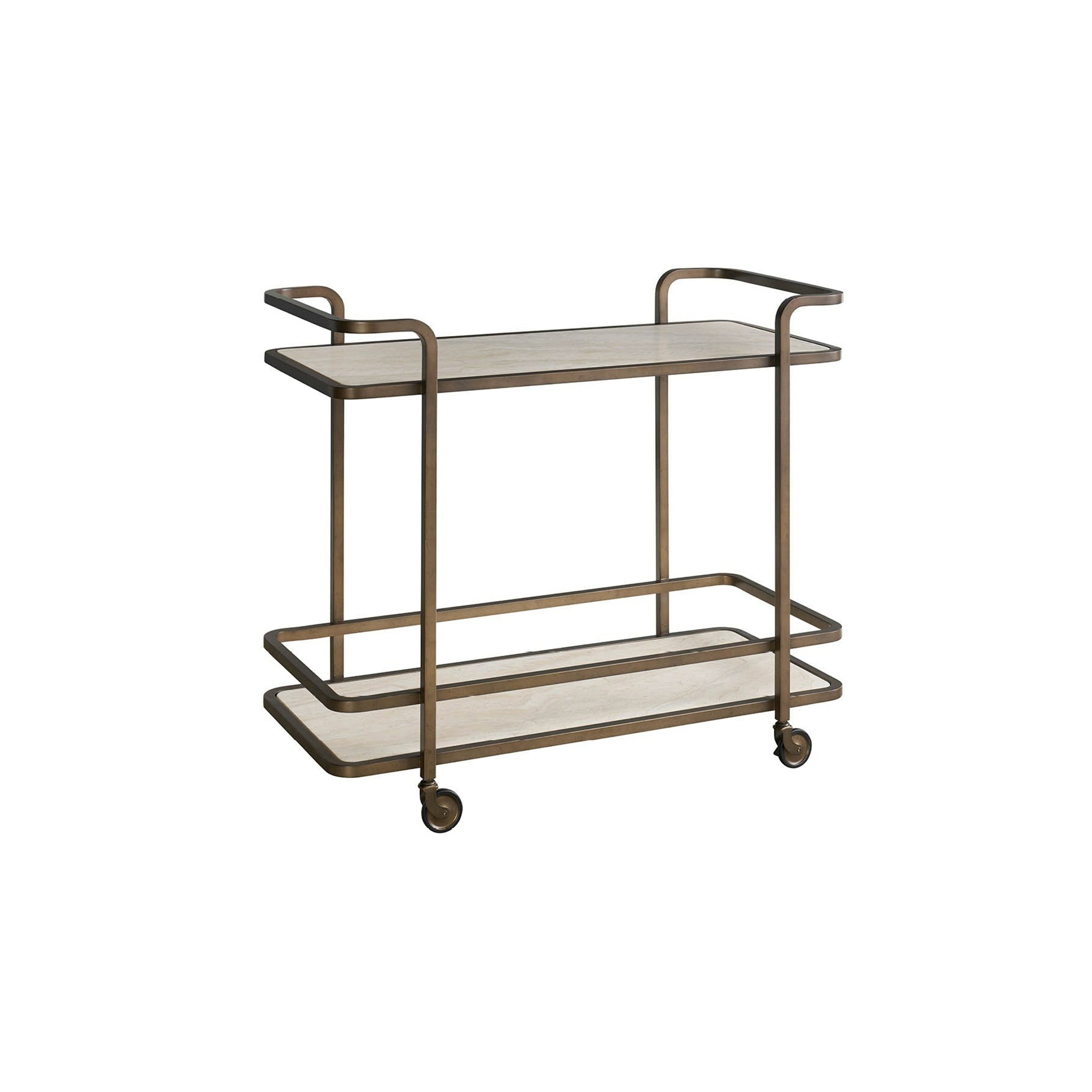 Aged Gold Bar Cart-4