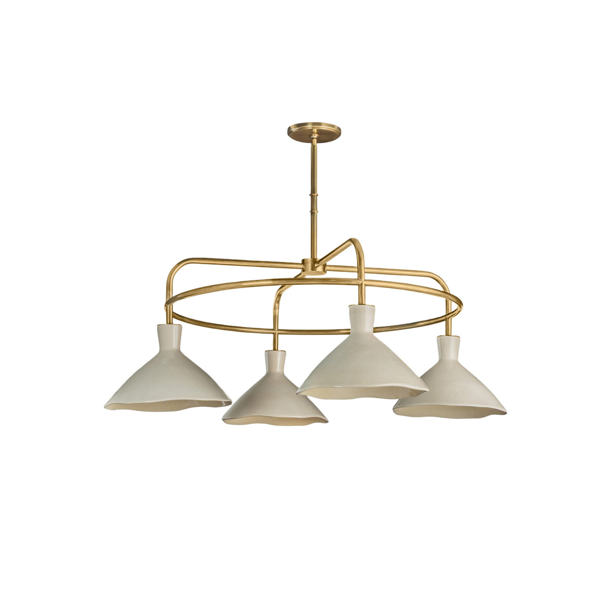 Dune 4-Light Chandelier in Cream-1