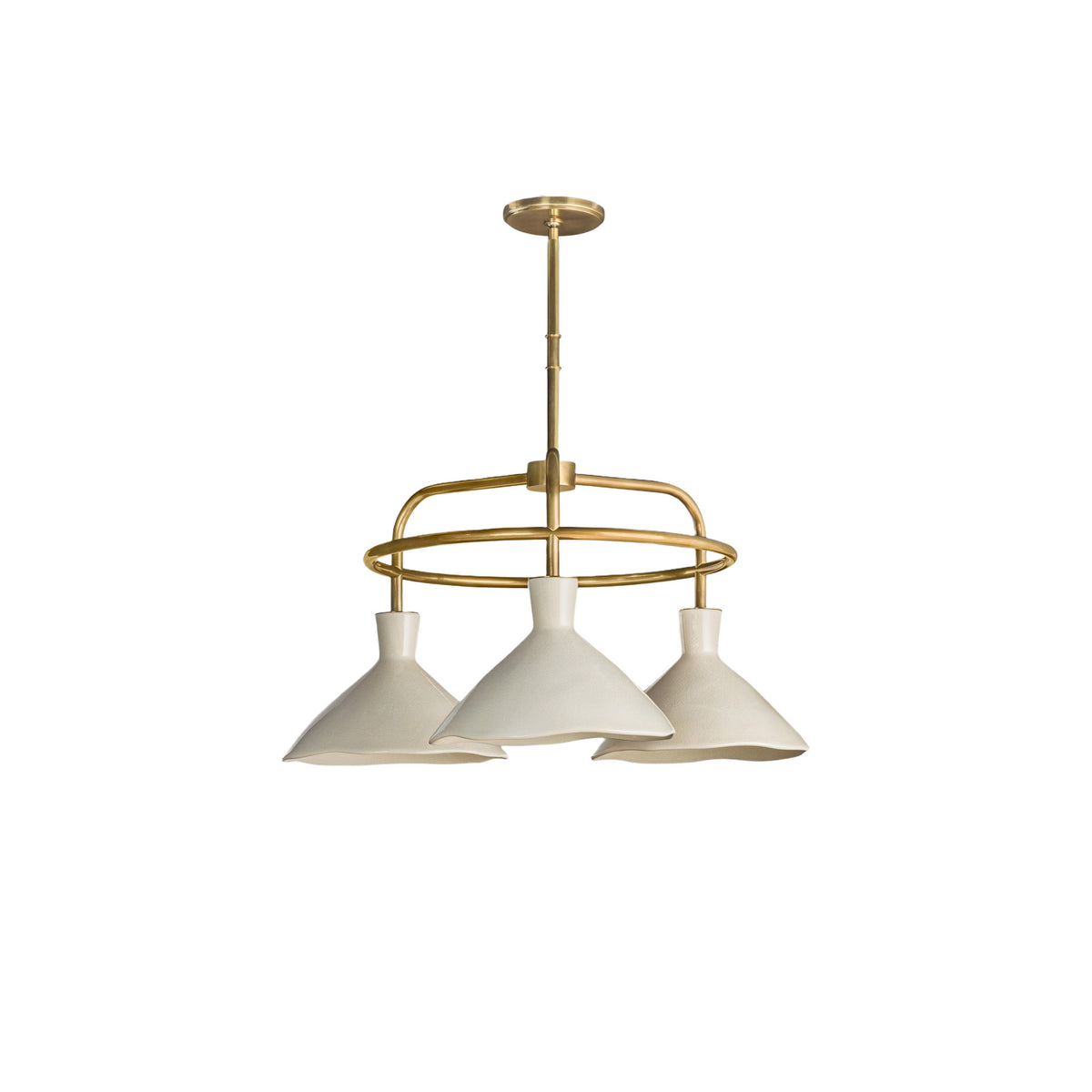 Dune 3-Light Chandelier in Cream-1