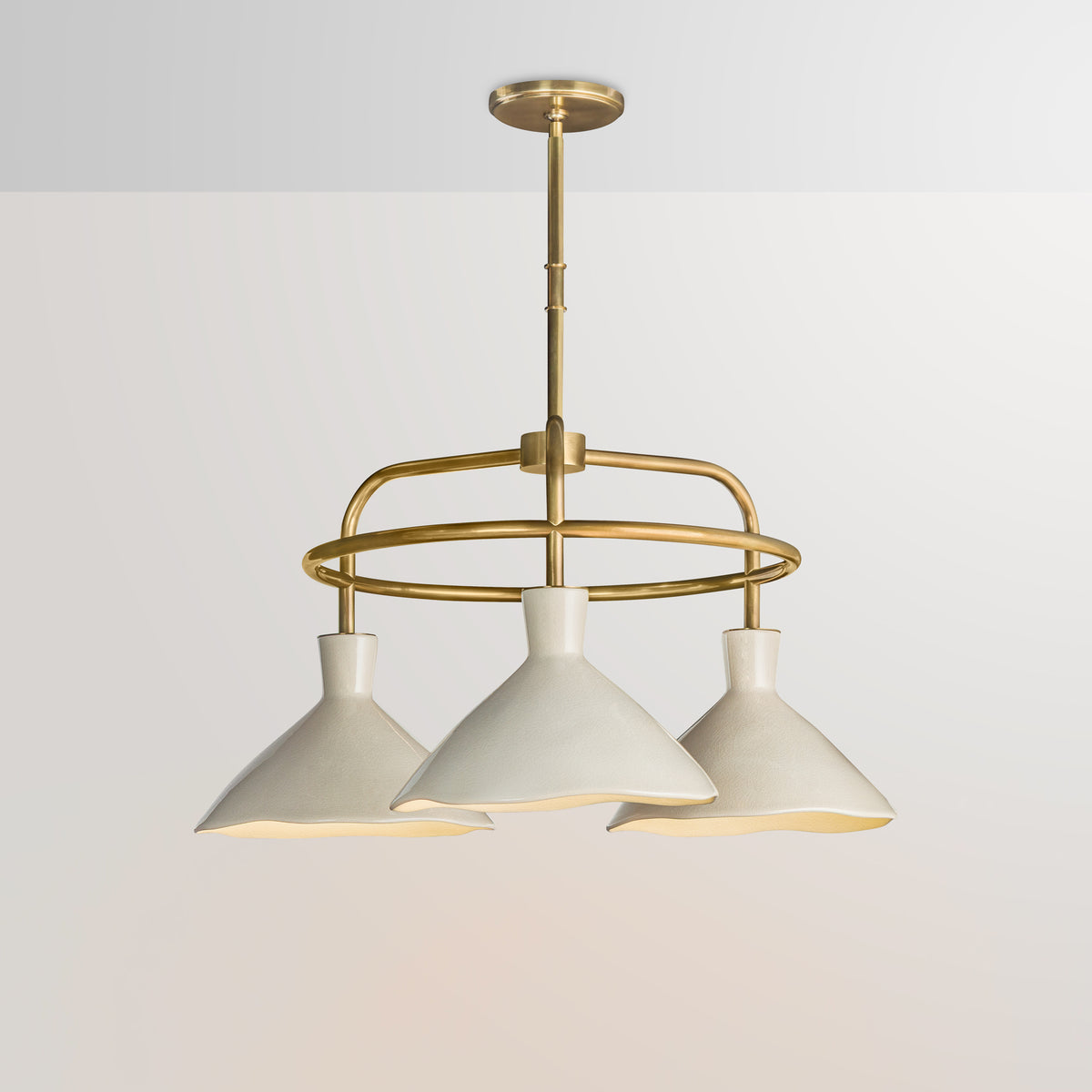 Dune 3-Light Chandelier in Cream-5