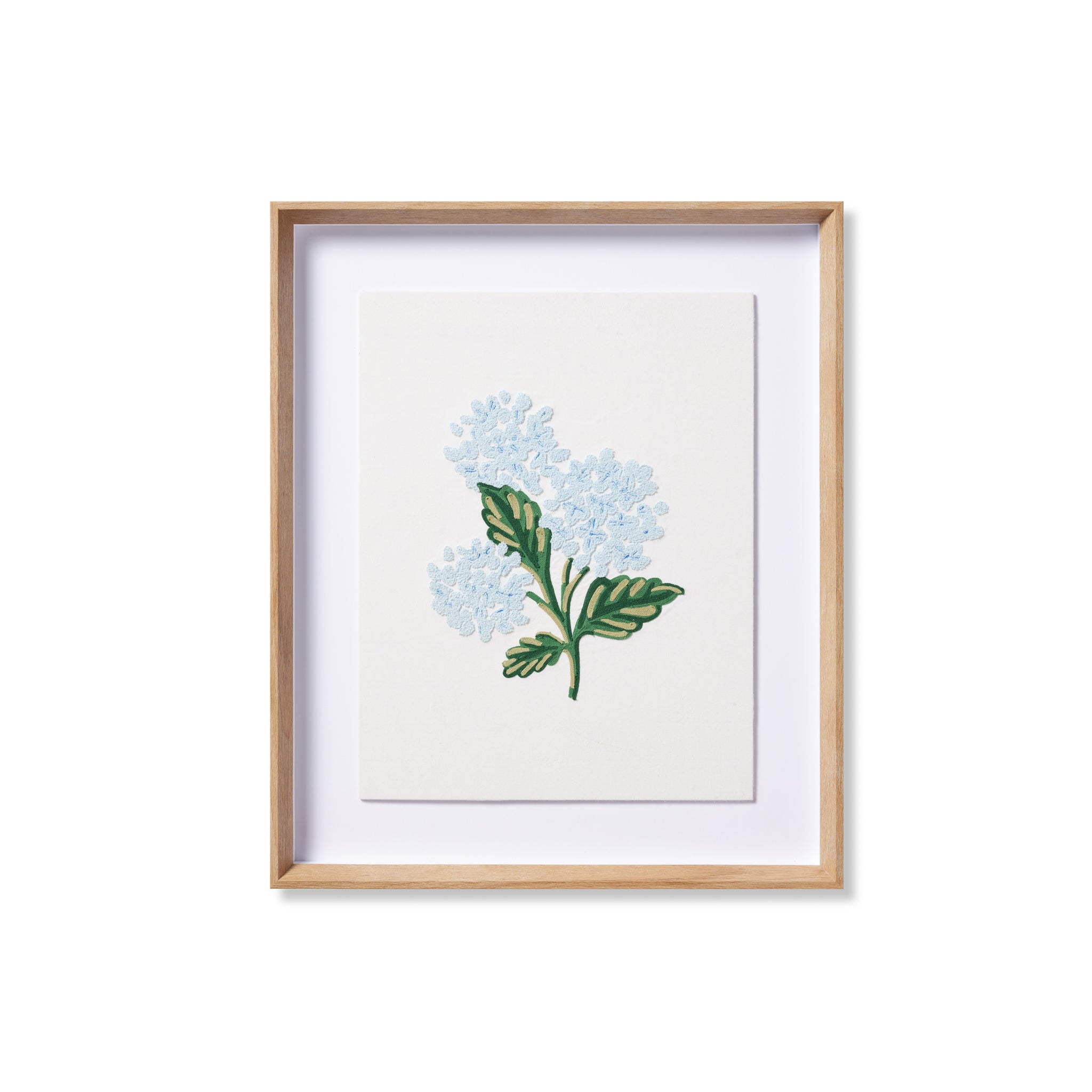 Rifle Paper Co. x Loloi Hydrangea Wall Art in Cream-Blue-1