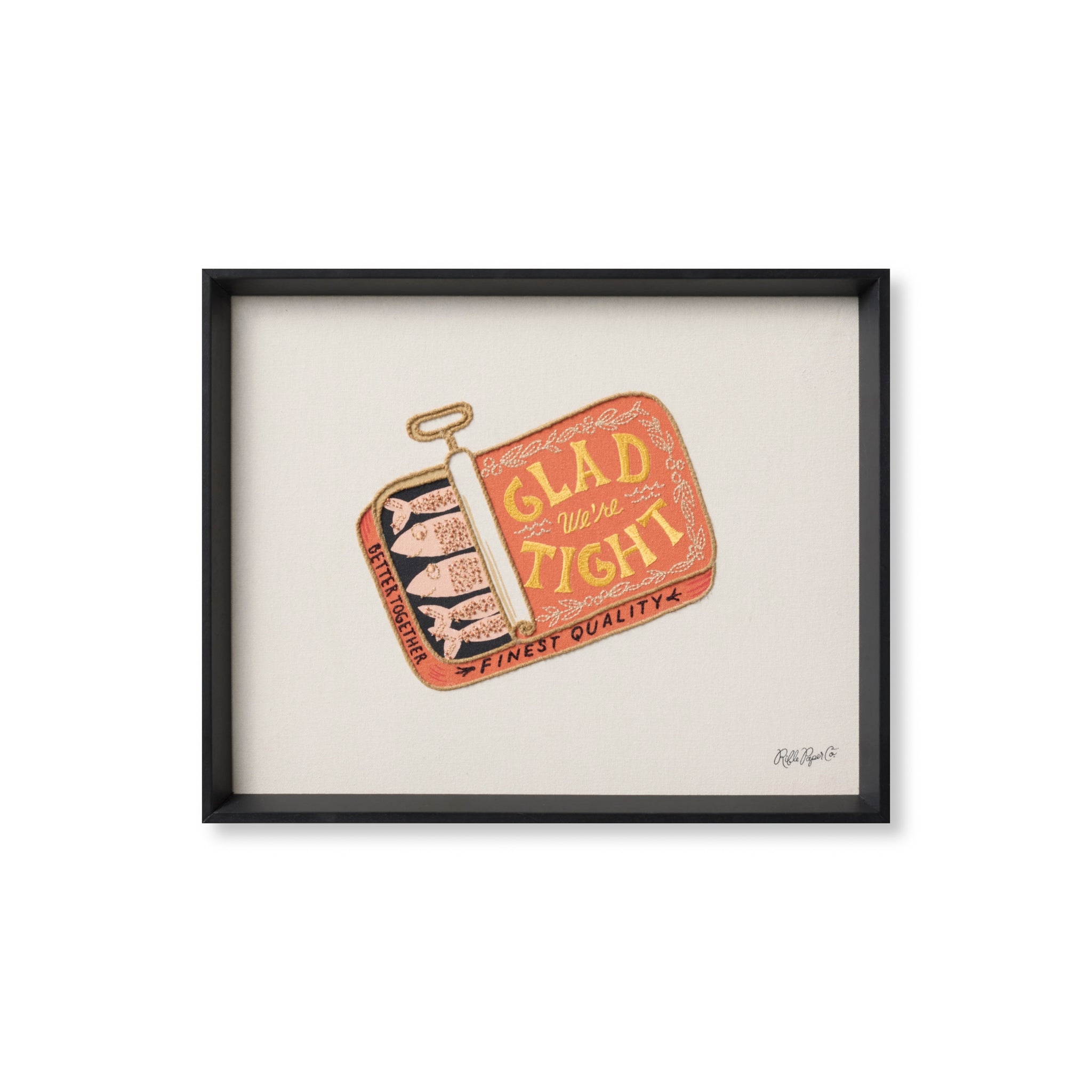 Rifle Paper Co. x Loloi Sardines Wall Art in Orange-Ivory-1