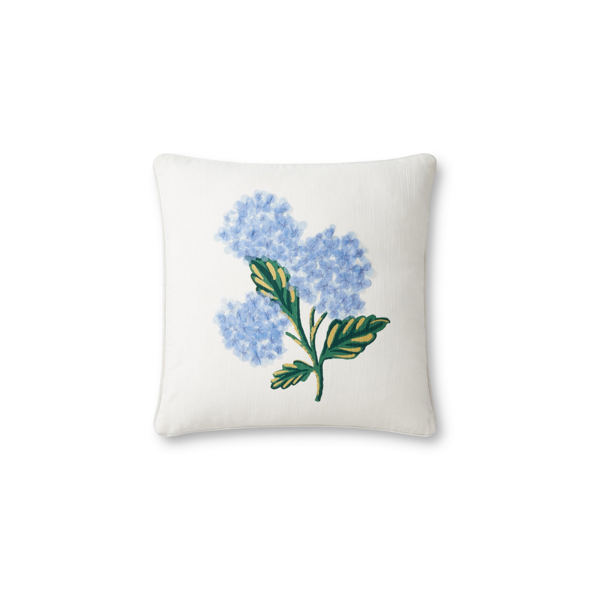 Rifle Paper Co. x Loloi Bouquet Pillow in Ivory-Blue-1