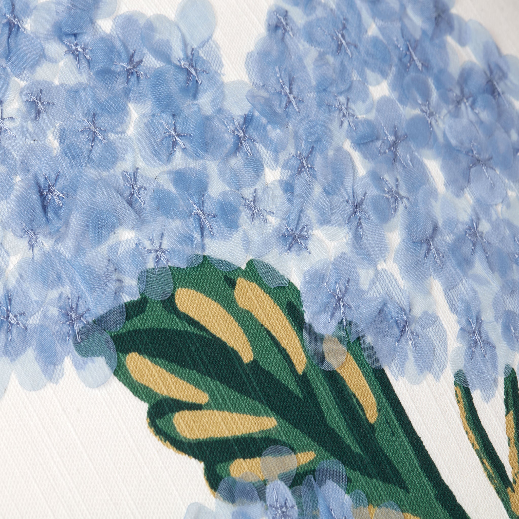Rifle Paper Co. x Loloi Bouquet Pillow in Ivory-Blue-4