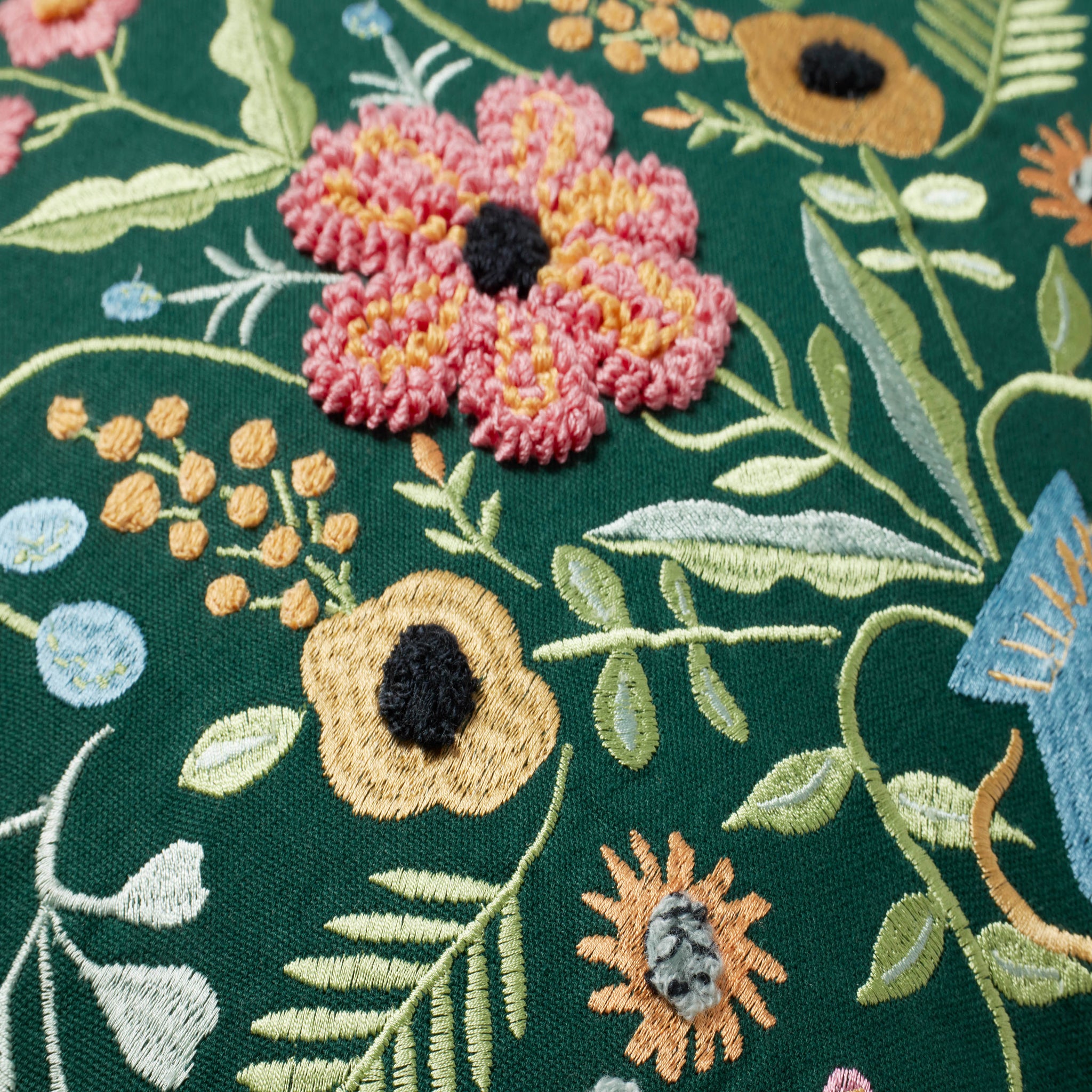 Rifle Paper Co. x Loloi Pillow in Evergreen-Multi-4