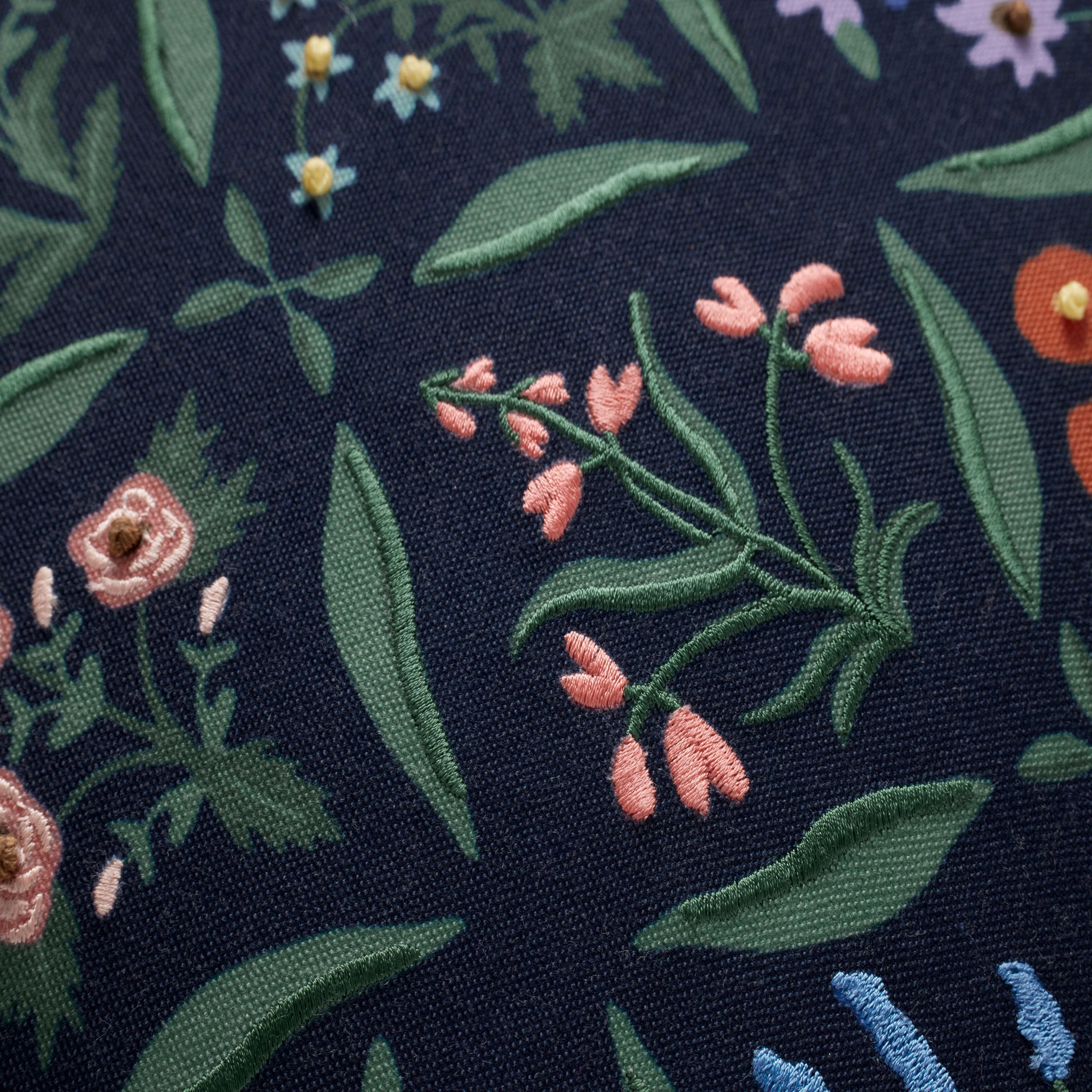 Rifle Paper Co. x Loloi Estee Pillow in Navy-Multi-3