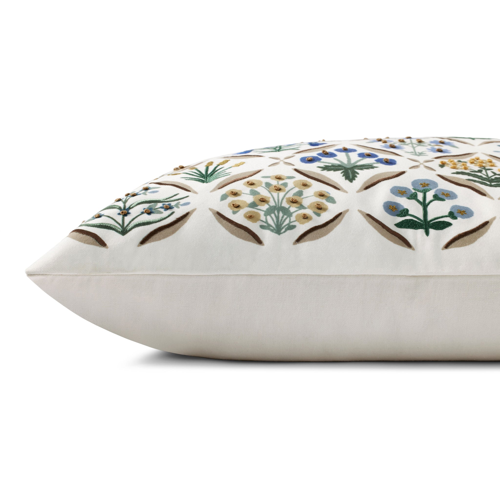 Rifle Paper Co. x Loloi Estee Pillow in White-Multi-3