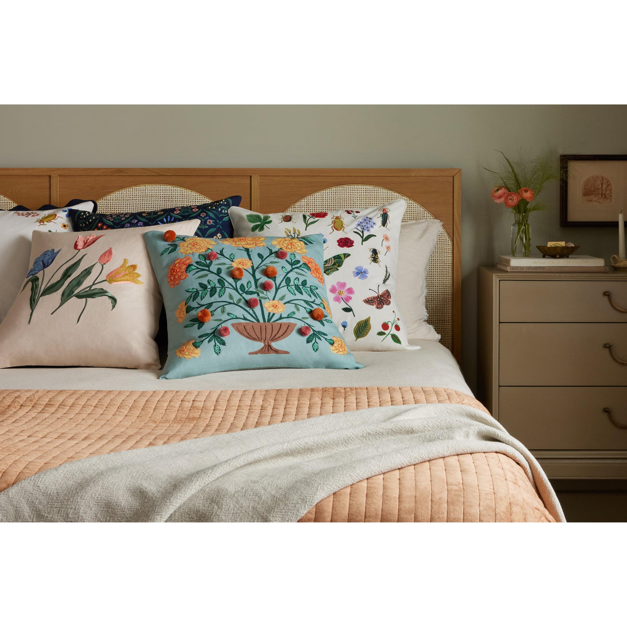 Rifle Paper Co. x Loloi Tulips Pillow in Multi-2