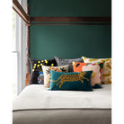 Rifle Paper Co. x Loloi Pillow in Teal-Gold-2