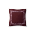 Rifle Paper Co. x Loloi Estee Border Pillow in Burgundy-1