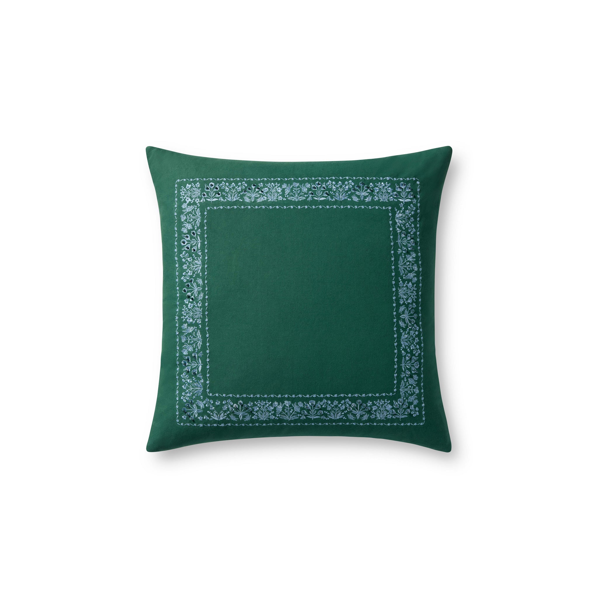 Rifle Paper Co. x Loloi Estee Border Pillow in Green-1
