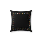 Rifle Paper Co. x Loloi Curio Border Pillow in Black-Multi-1