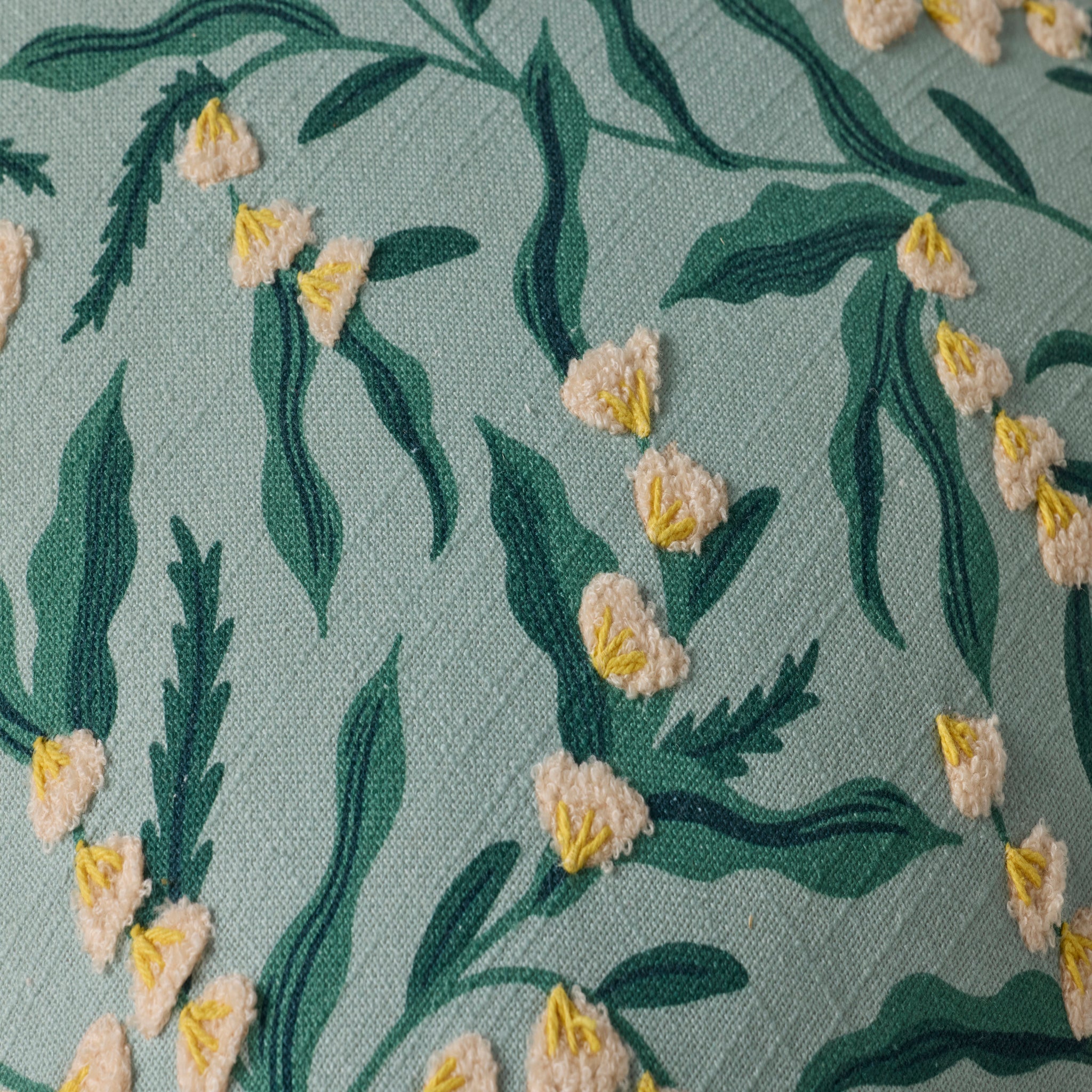 Rifle Paper Co. x Loloi Lily of the Valley Pillow in Lt. Green-Multi-4