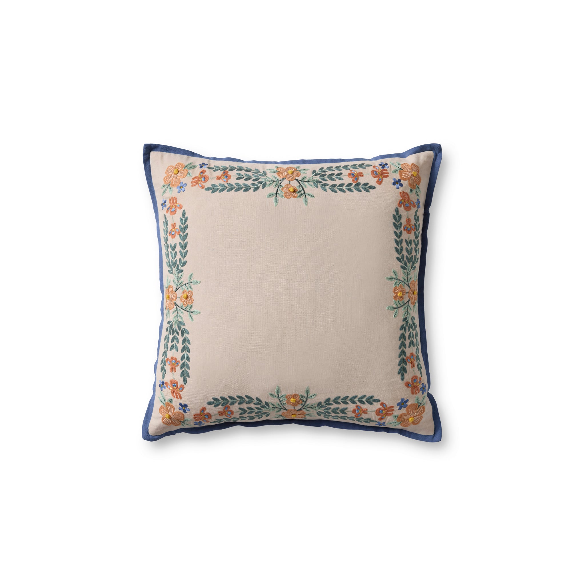 Rifle Paper Co. x Loloi Willow Border Pillow in Ivory-1
