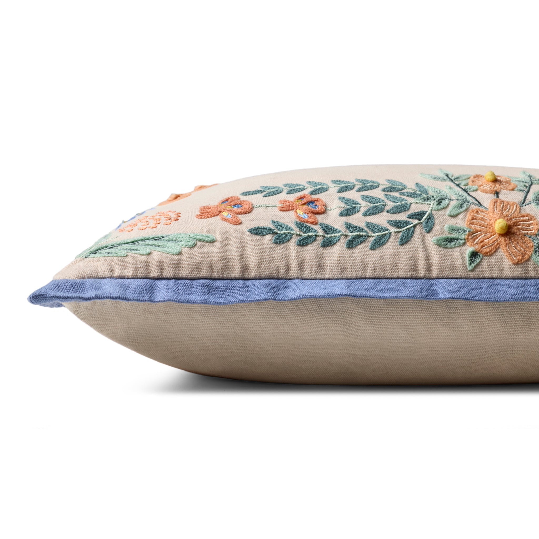 Rifle Paper Co. x Loloi Willow Border Pillow in Ivory-2