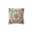 Rifle Paper Co. x Loloi Rosette Vase Pillow in Ivory-Multi-1