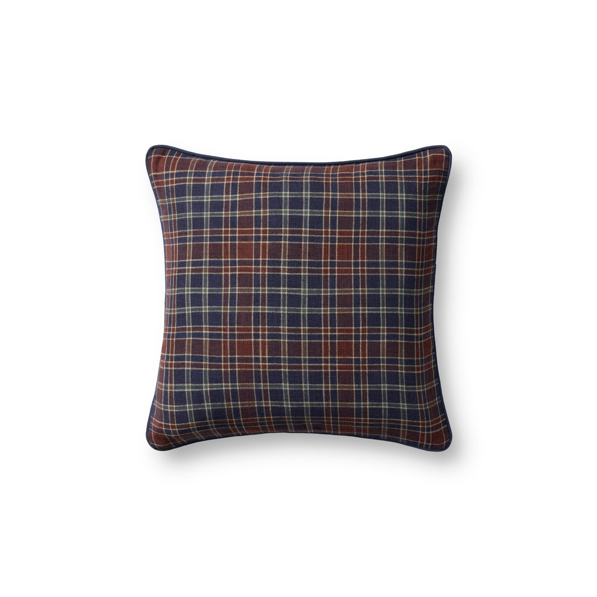 Chris Loves Julia x Loloi Alder Pillow in Brick-Navy-1