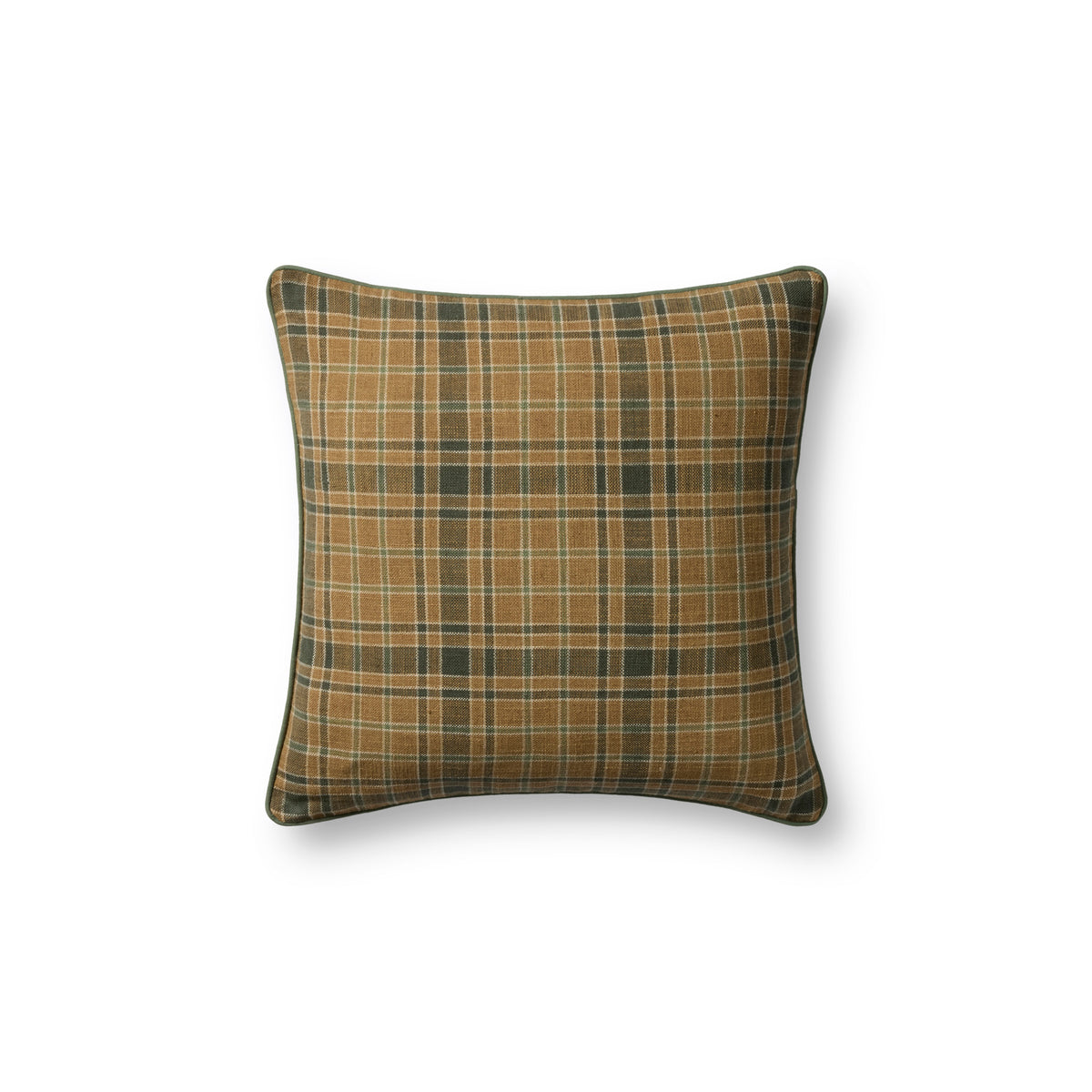 Chris Loves Julia x Loloi Alder Pillow in Gold-Green-1