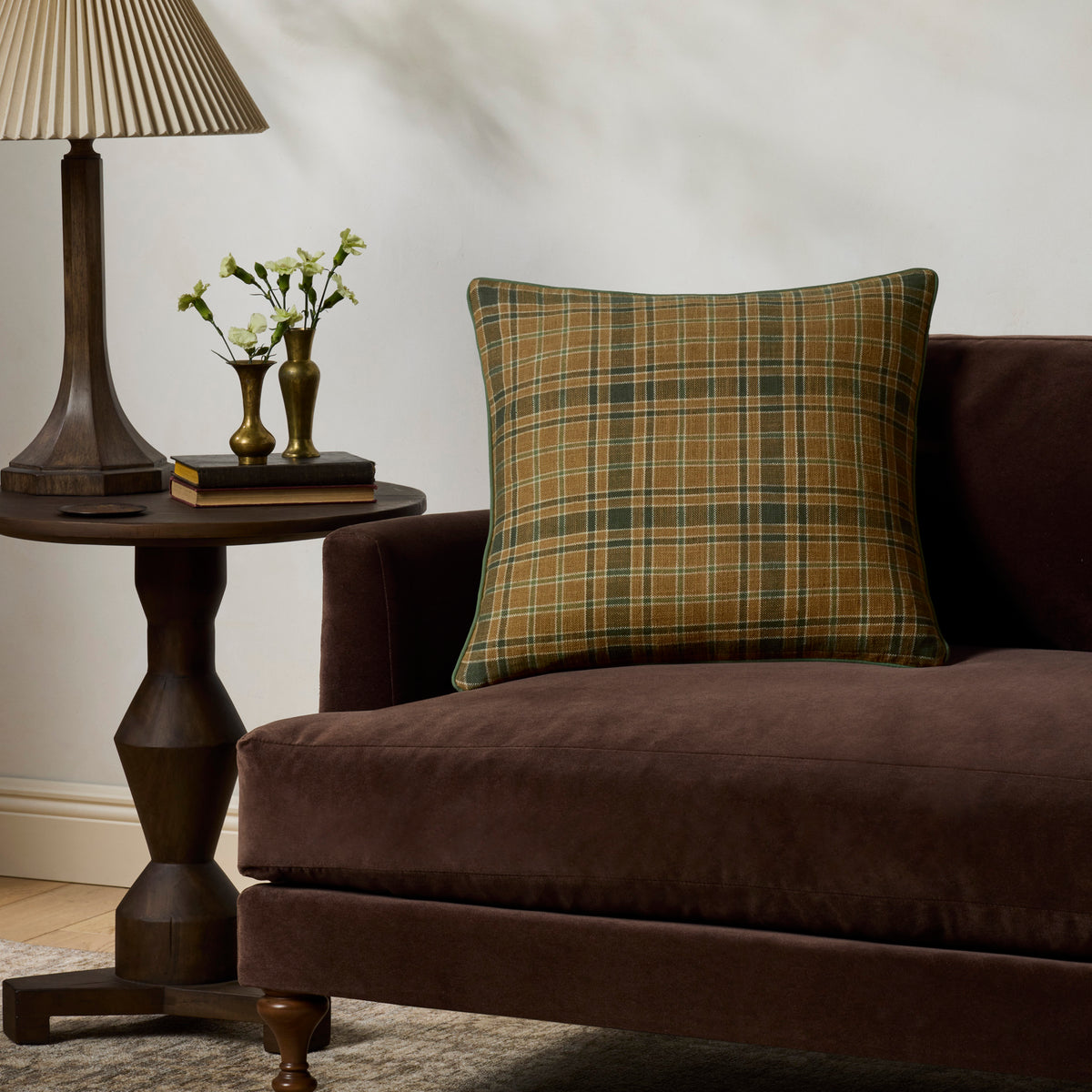 Chris Loves Julia x Loloi Alder Pillow in Gold-Green-2