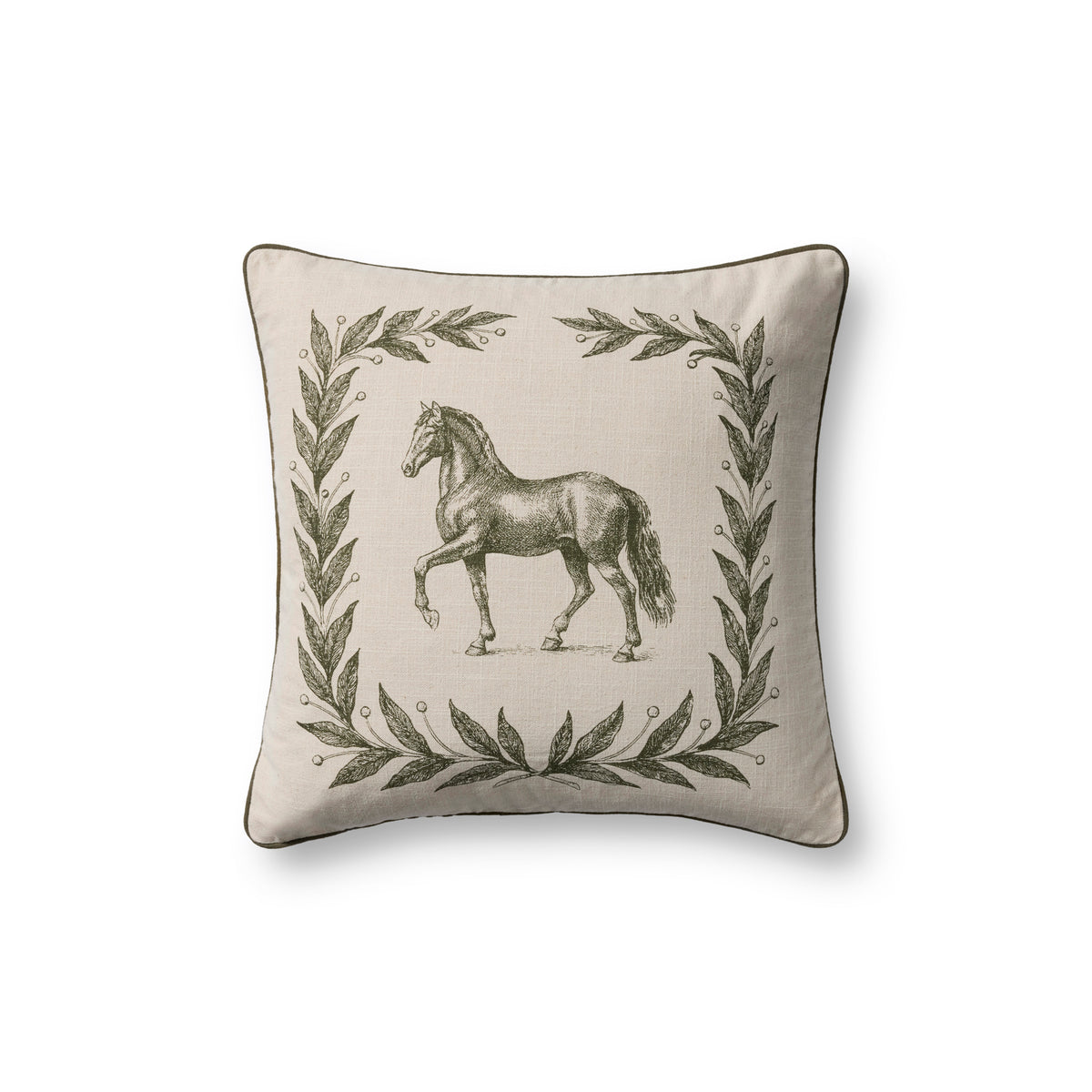 Chris Loves Julia x Loloi Emerson Pillow in Olive-1
