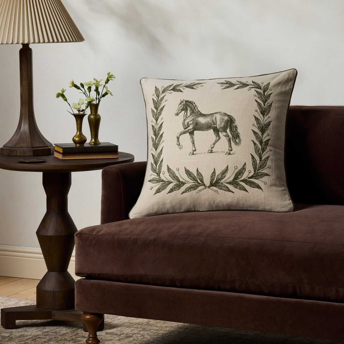 Chris Loves Julia x Loloi Emerson Pillow in Olive-2