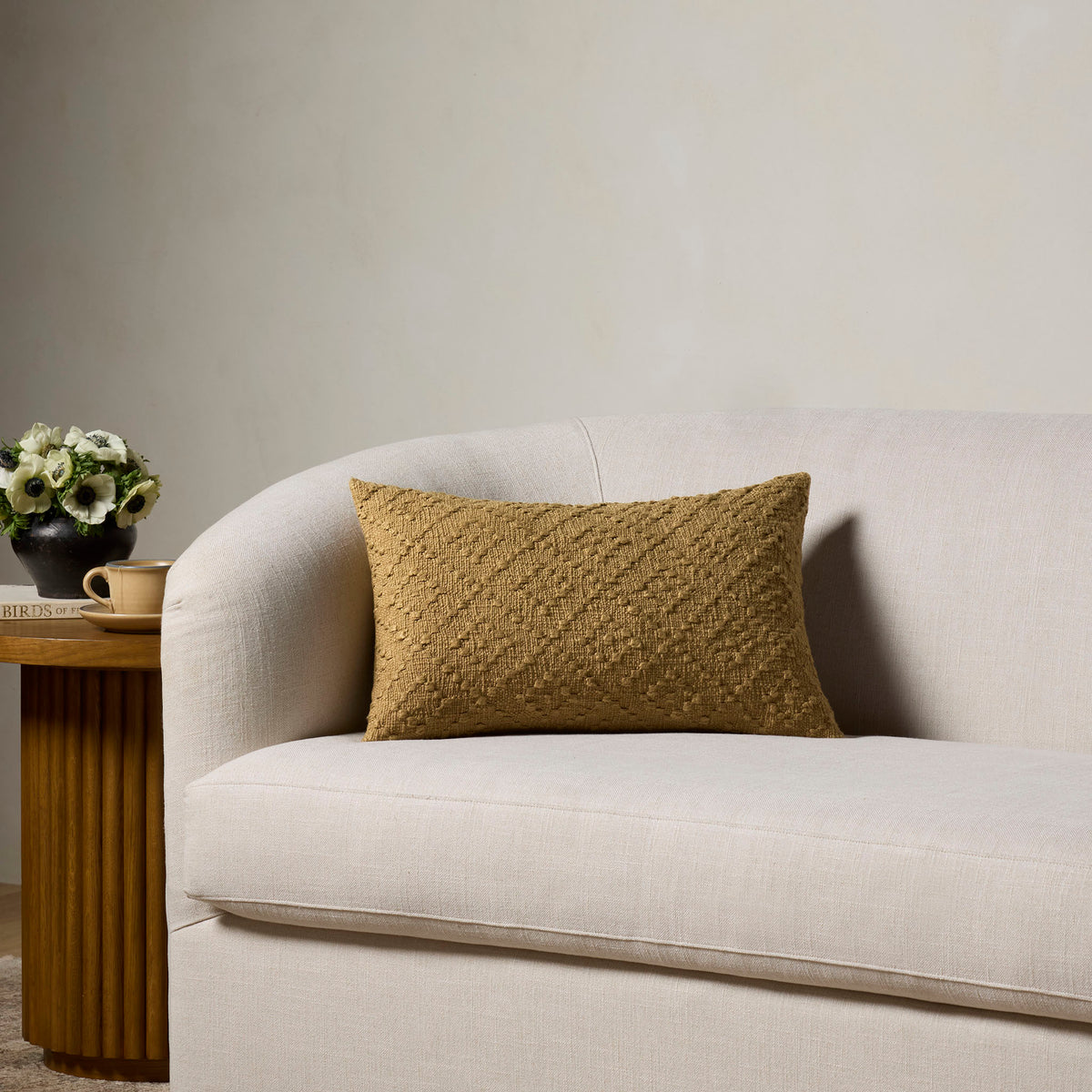 Amber Lewis x Loloi Lorenzo Pillow in Gold-2