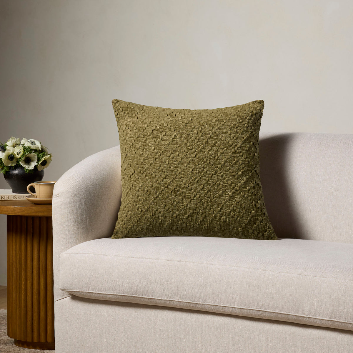 Amber Lewis x Loloi Lorenzo Pillow in Green-2