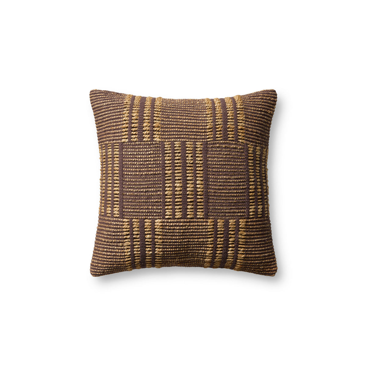 Amber Lewis x Loloi Rosso Pillow in Bark/Natural-1