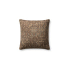 Amber Lewis x Loloi Filmore Pillow in Brown/Beige-1
