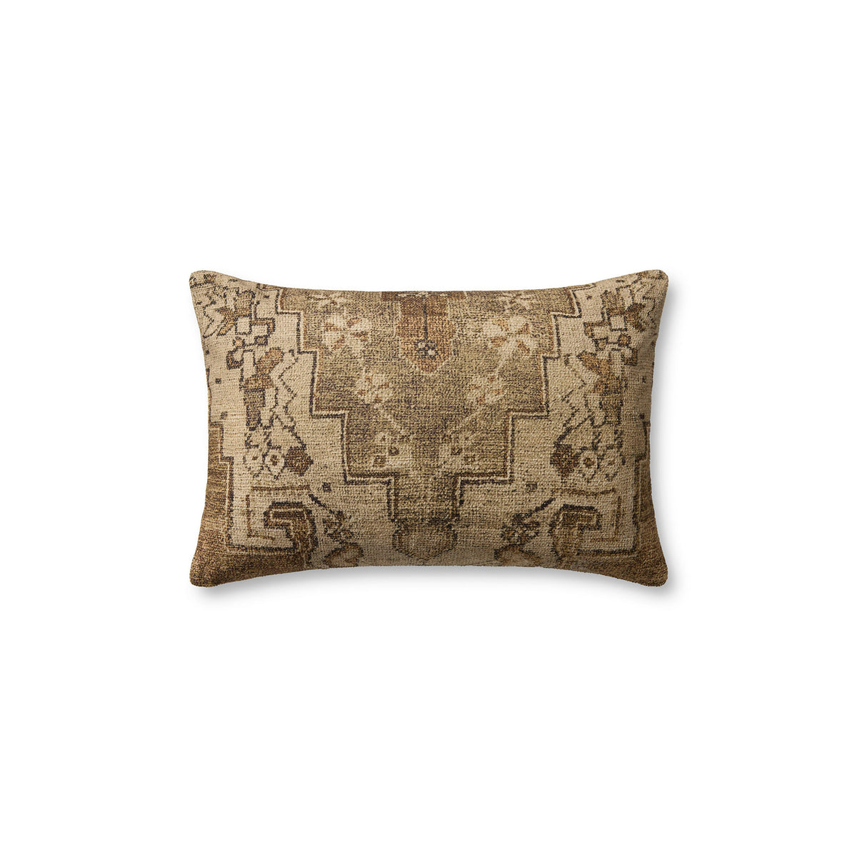 Amber Lewis x Loloi Cannery Pillow in Brown-1