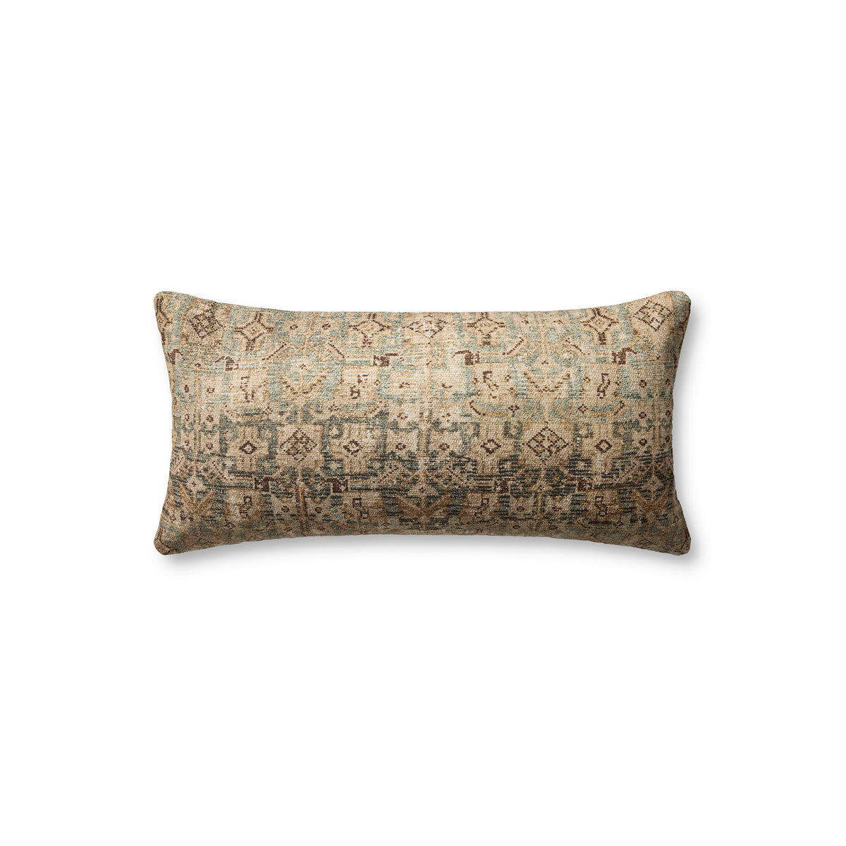 Amber Lewis x Loloi Lombard Pillow in Blue/Brown-1