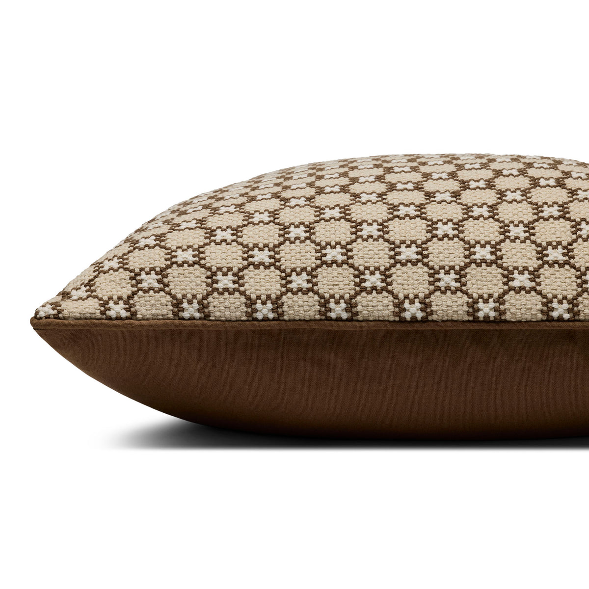 Jeremiah Brent x Loloi Alberti Pillow in Natural/Brown-3