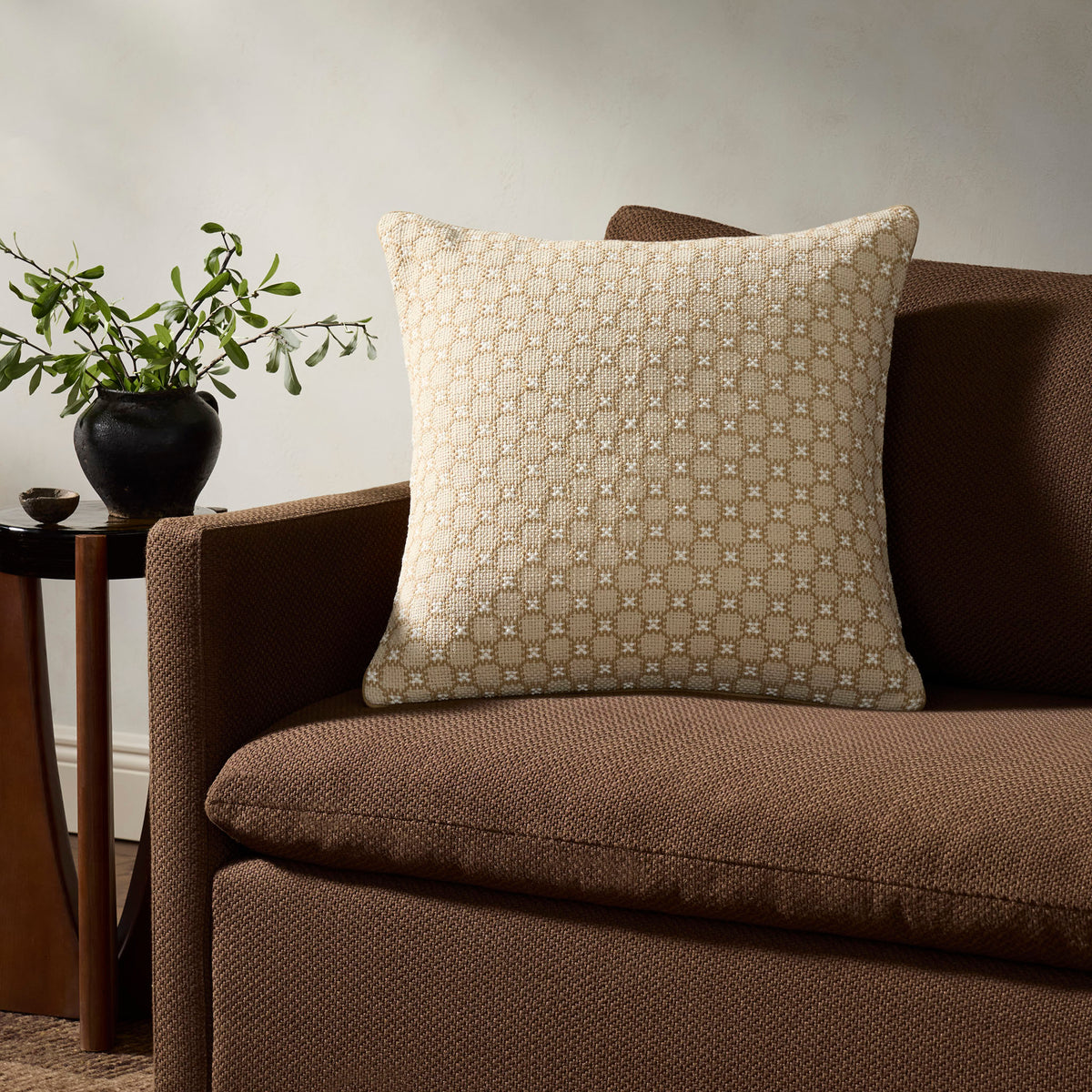 Jeremiah Brent x Loloi Alberti Pillow in Natural/Multi-2