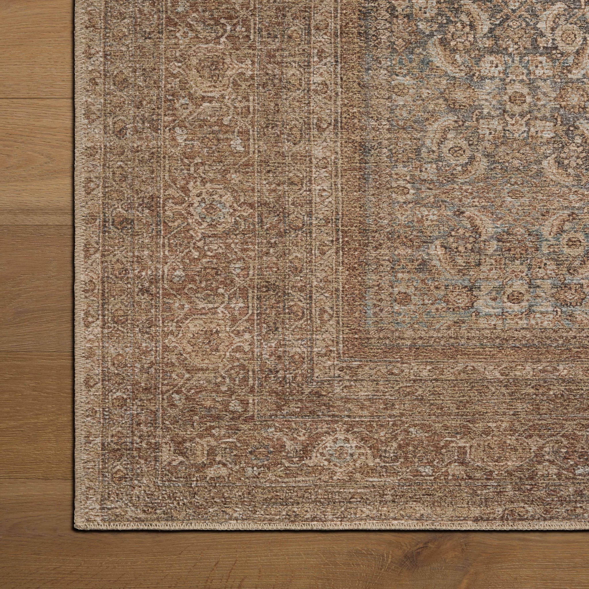 【Amber Lewis x Loloi】海外ヴィンテージデザインラグ Amber Lewis x Loloi Cambria Rug in Ocean/Bark – Maison Roseaux