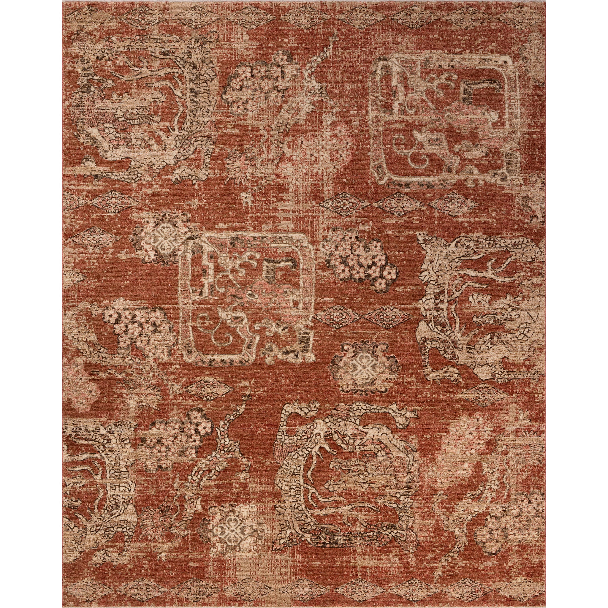 Winchester Rug in Brick/Beige-1