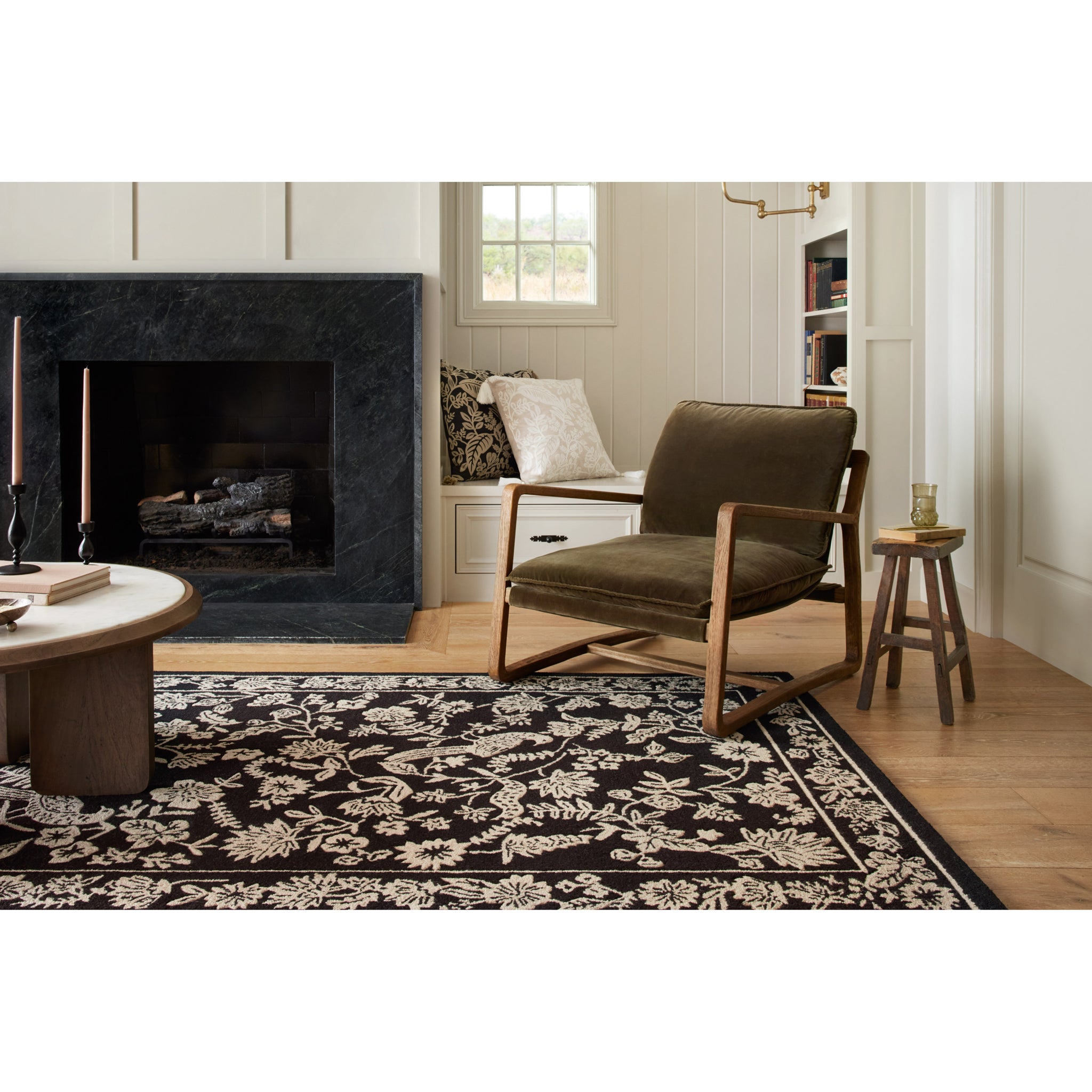 Rifle Paper Co. x Loloi Arboretum Rug in Black-3