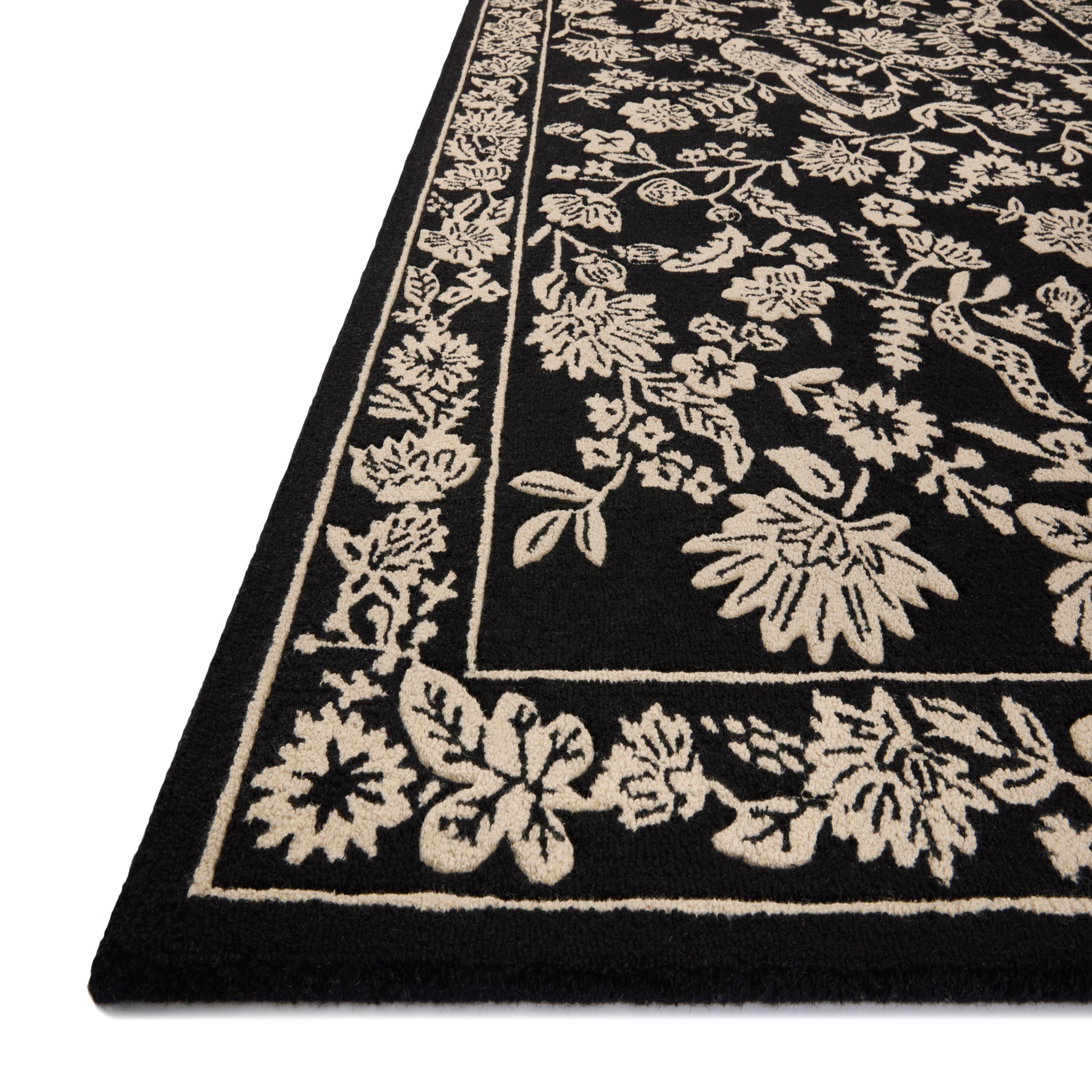 Rifle Paper Co. x Loloi Arboretum Rug in Black-4