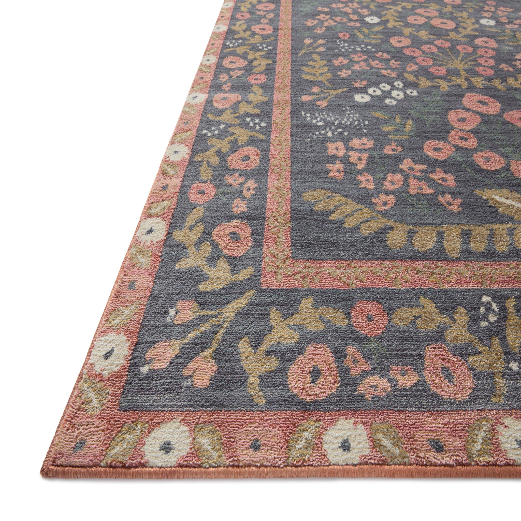 Rifle Paper Co. x Loloi Fiore Rug in Navy-Rust-4