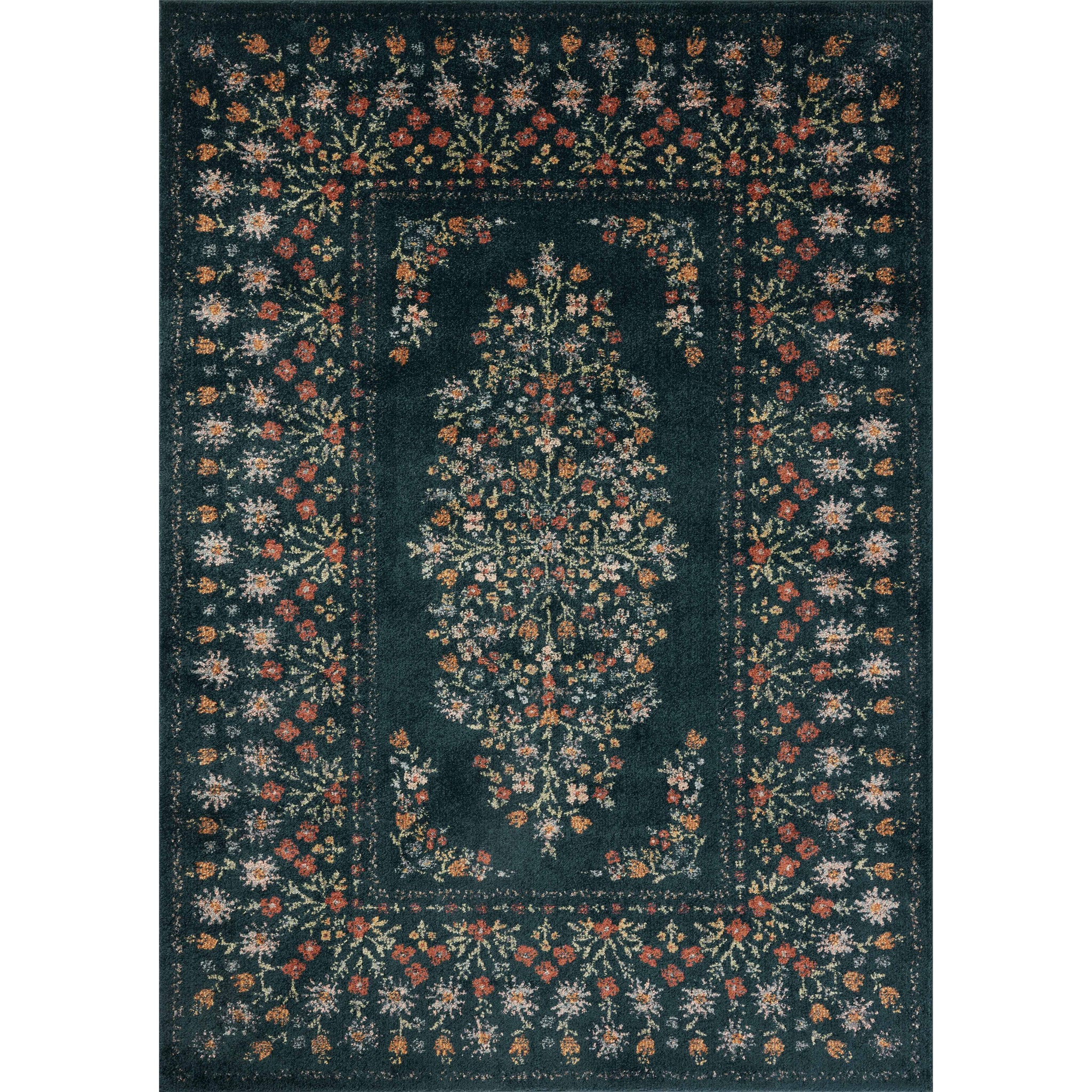 Rifle Paper Co. x Loloi Laurel Rug in Navy Blue-1