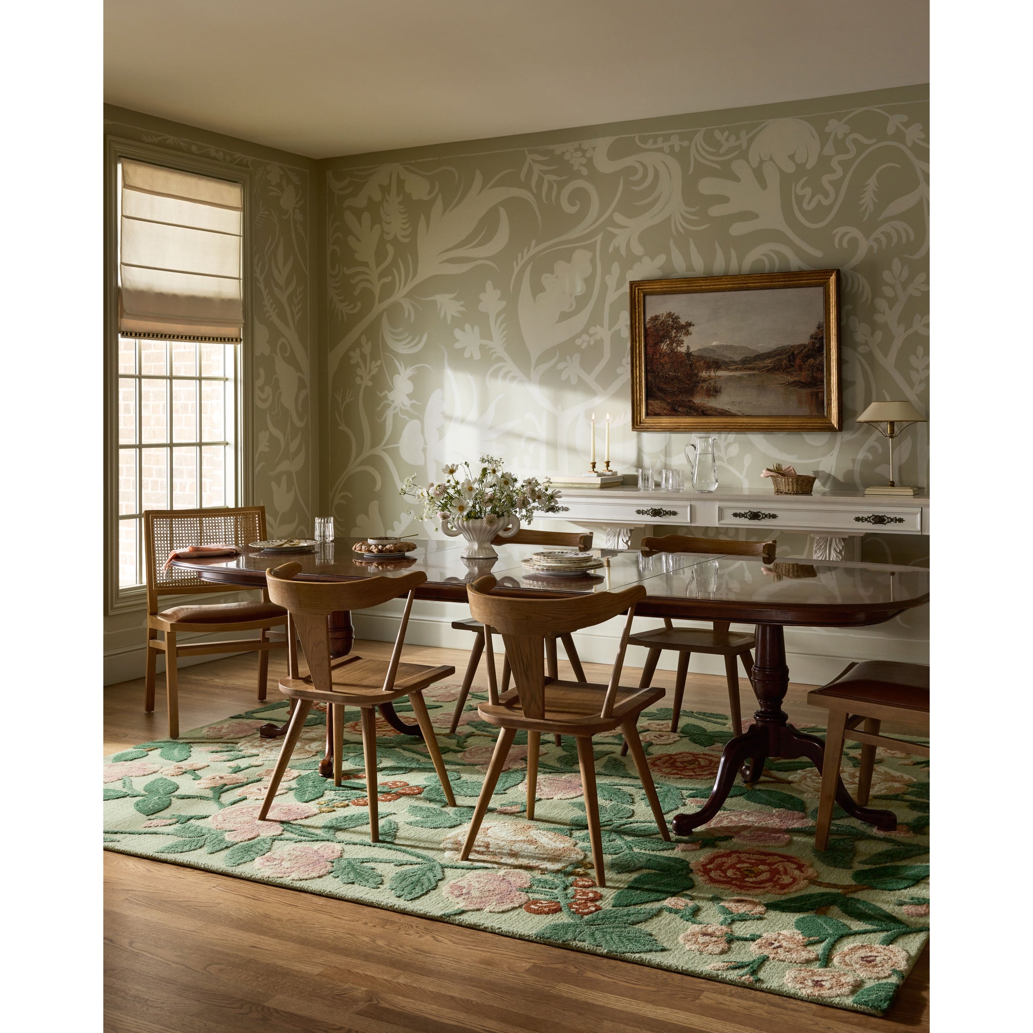 Rifle Paper Co. x Loloi Highgrove Rug in Mint-2