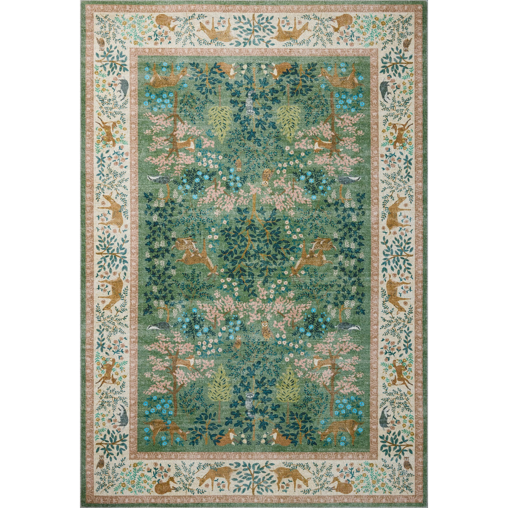 Rifle Paper Co. x Loloi Canopy Rug in Sage-Blush-1